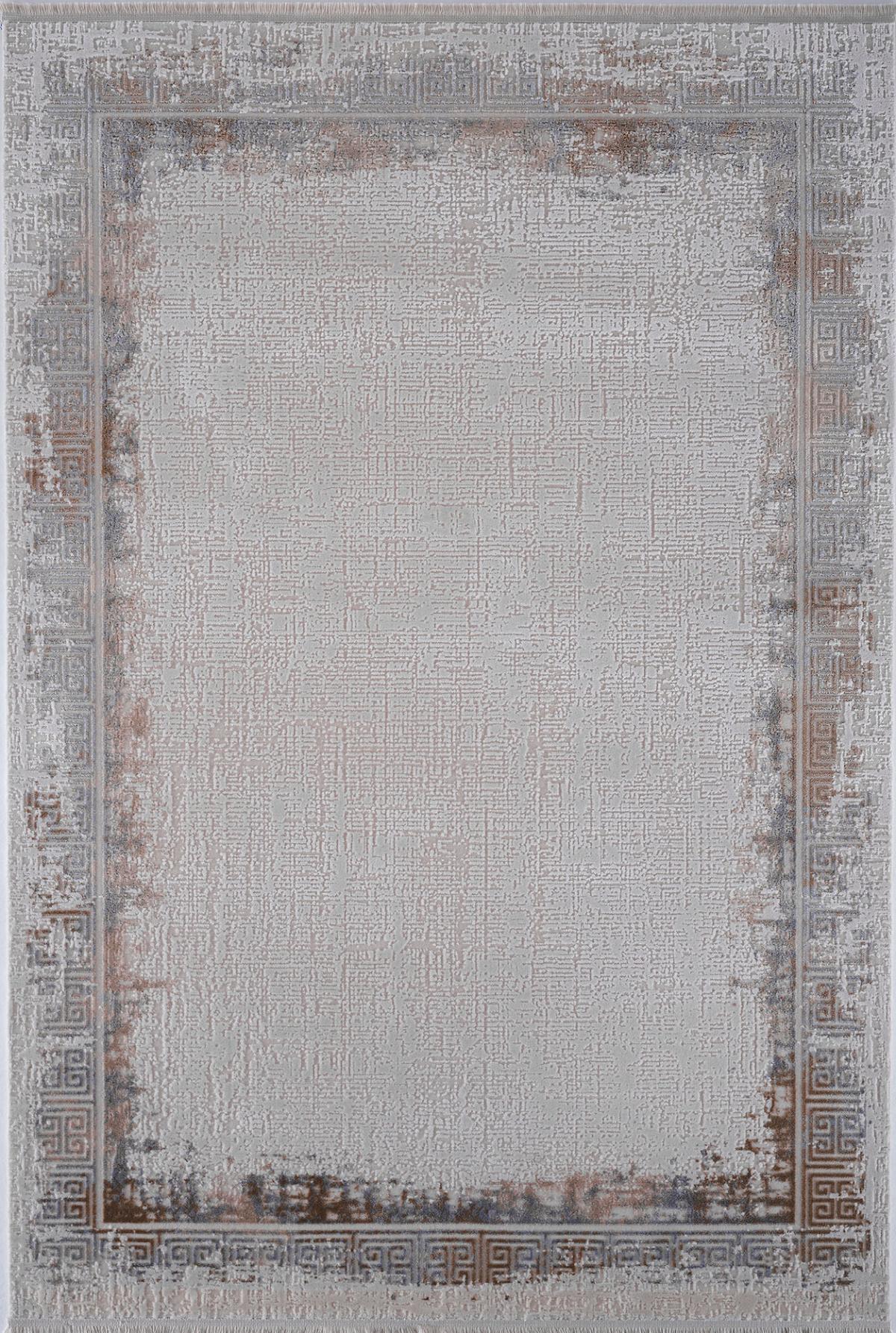 Gümüşsuyu 13639 Gri 9 mm Akrilik Yumuşak Yıkanabilir İnce Dikdörtgen Makine Dokuma Salon Halısı 100x150 cm