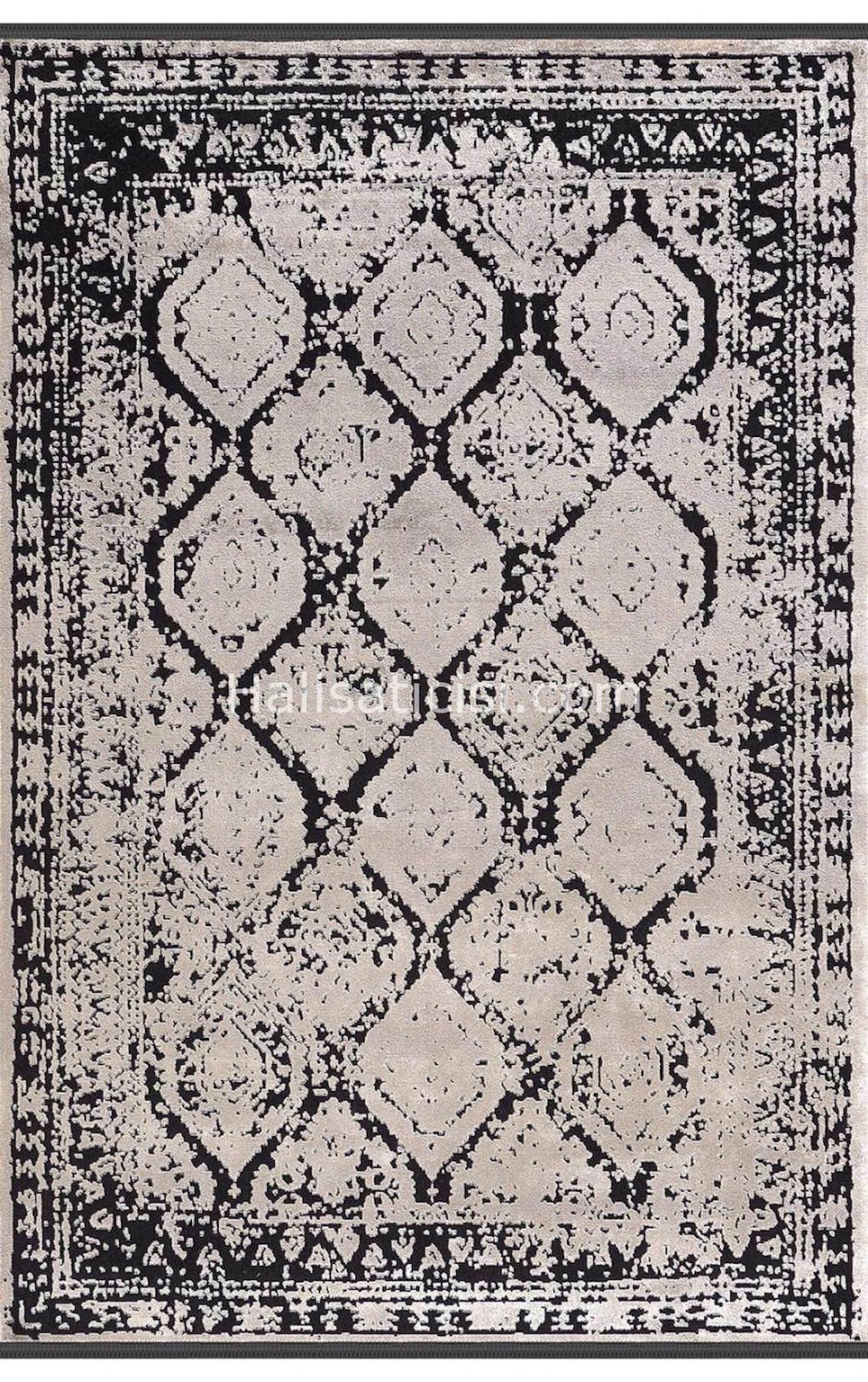 Padişah Viva 34668 Krem 8 mm Bambu-Viskon Toz Tutmaz Yıkanabilir İnce Dikdörtgen Makine Dokuma Salon Halısı 80x350 cm