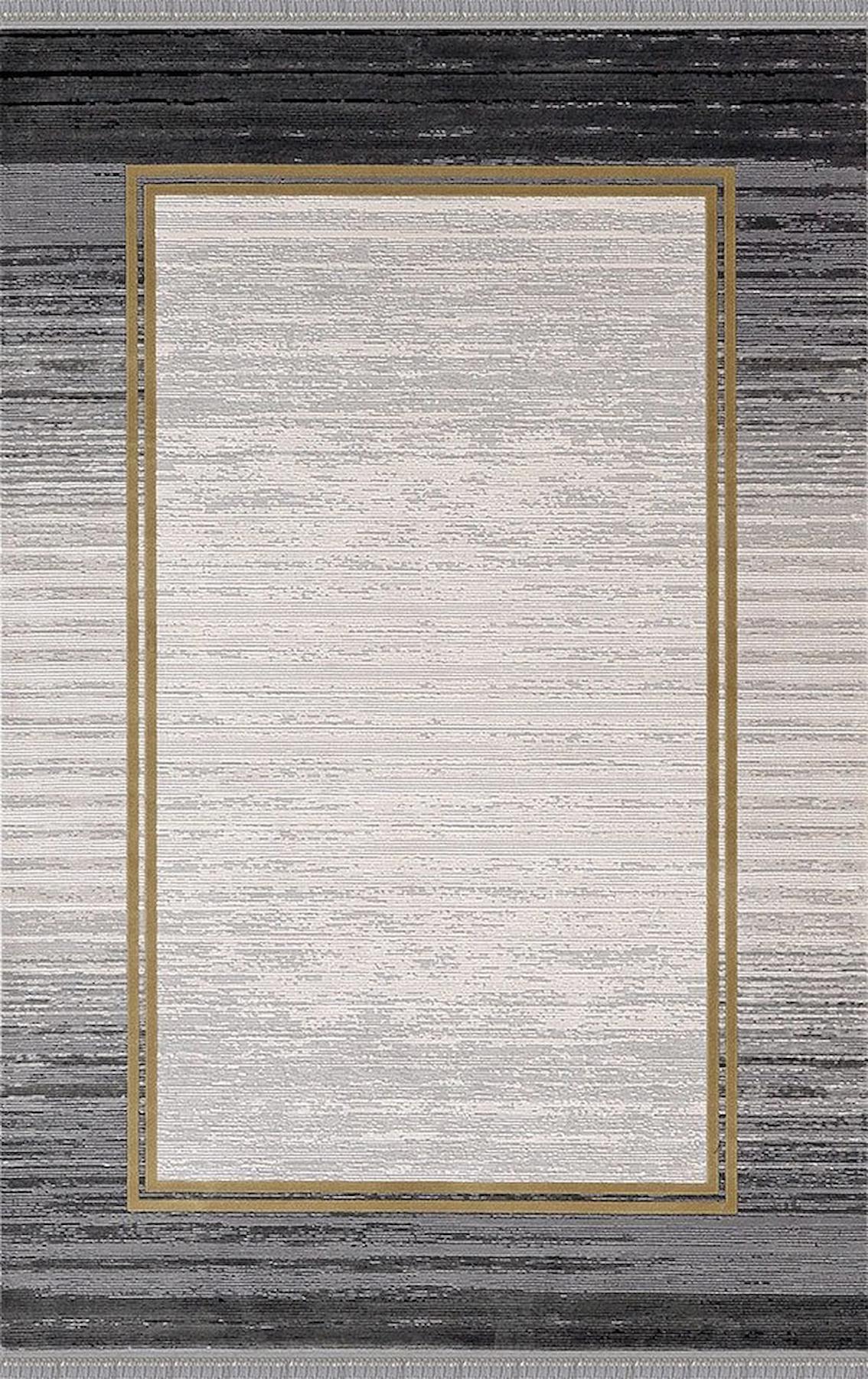 Merinos Rodin 34675 Krem 11 mm Akrilik Toz Tutmaz Yıkanabilir Kalın Kaymaz Dikdörtgen Makine Dokuma Salon Halısı 80x200 cm