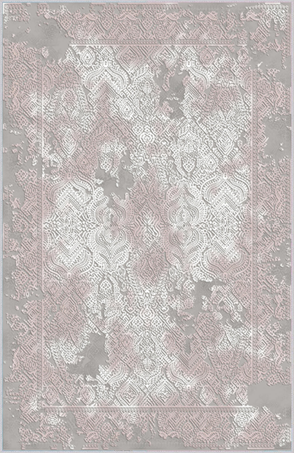Rovigo Home RVG1387-HY1075 Çok Renkli 8 mm Polyester Leke Tutmaz-Toz Tutmaz Yıkanabilir İnce Kaymaz Dot Taban Dikdörtgen Makine Dokuma Salon Halısı 120x180 cm