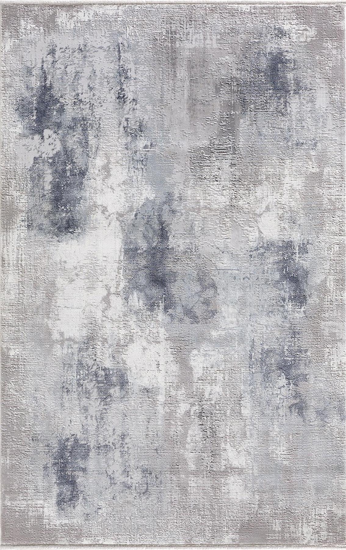 Merinos Therapy 19114 Çok Renkli 12 mm Viskon Yumuşak Yıkanabilir Kalın Kaymaz Dot Taban Dikdörtgen Makine Dokuma Salon Halısı 80x150 cm