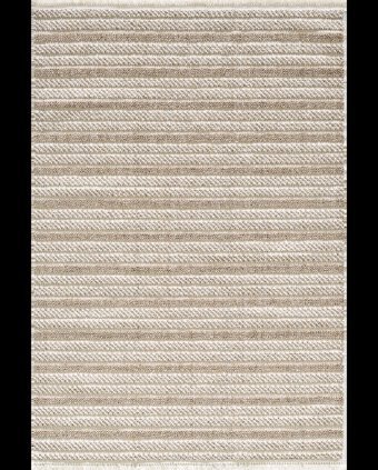Royal Halı Jutty JU01A Krem 9 mm Polyester Toz Tutmaz Yıkanabilir Kalın Kaymaz Lateks Taban Dikdörtgen Makine Dokuma Salon Halısı 120x180 cm