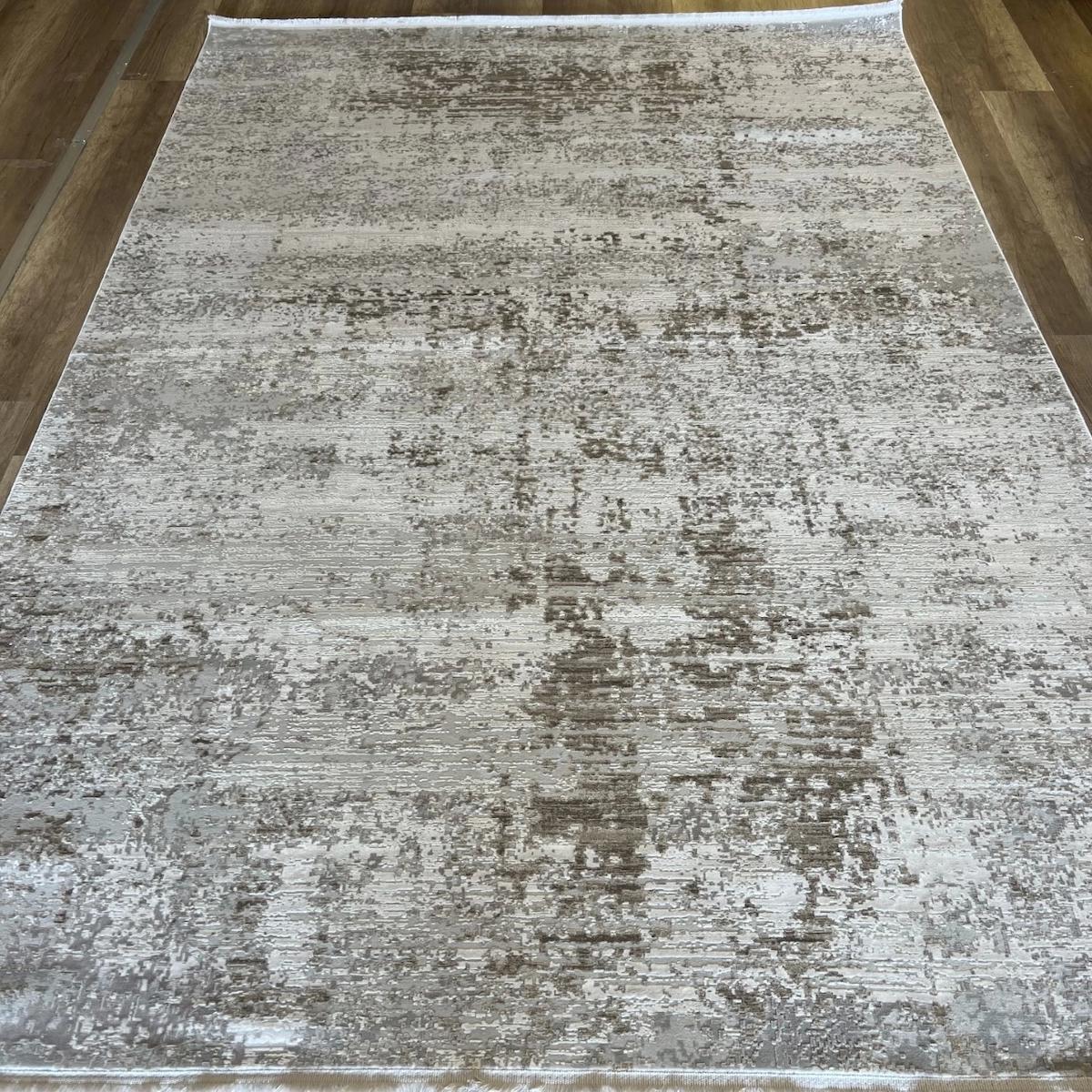 Hoom Rugs Exclusive Miami 60537 Krem 8 mm Bambu Antialerjenik Yıkanabilir Orta Kaymaz Dikdörtgen Makine Dokuma Salon Halısı 140x200 cm