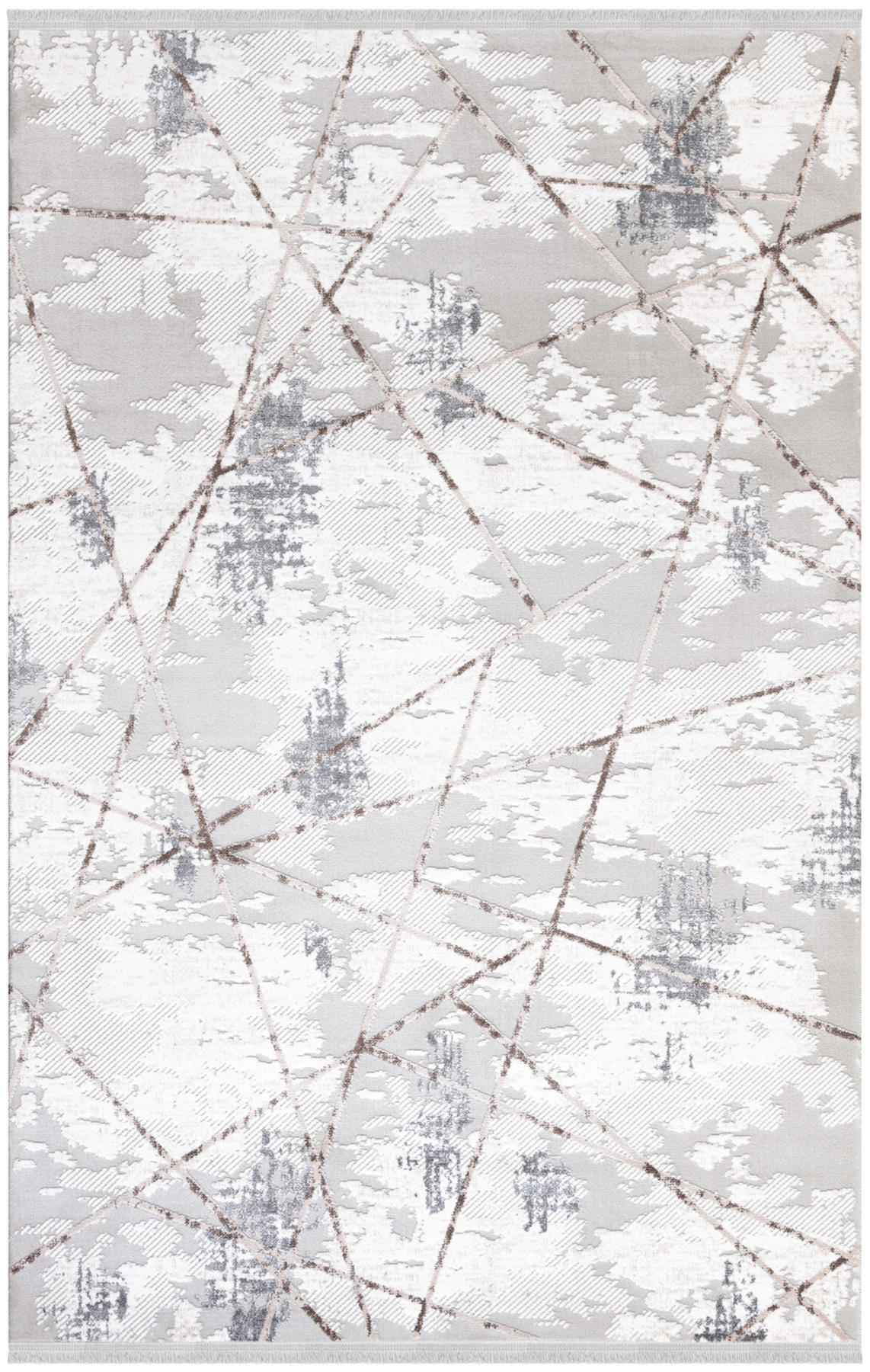 İpek Home Filiya 11254 Gri 8 mm Akrilik Yıkanabilir Orta Kaymaz Pamuk Taban Dikdörtgen Makine Dokuma Antre-Çocuk Odası-Salon-Yatak Odası Halısı 80x150 cm