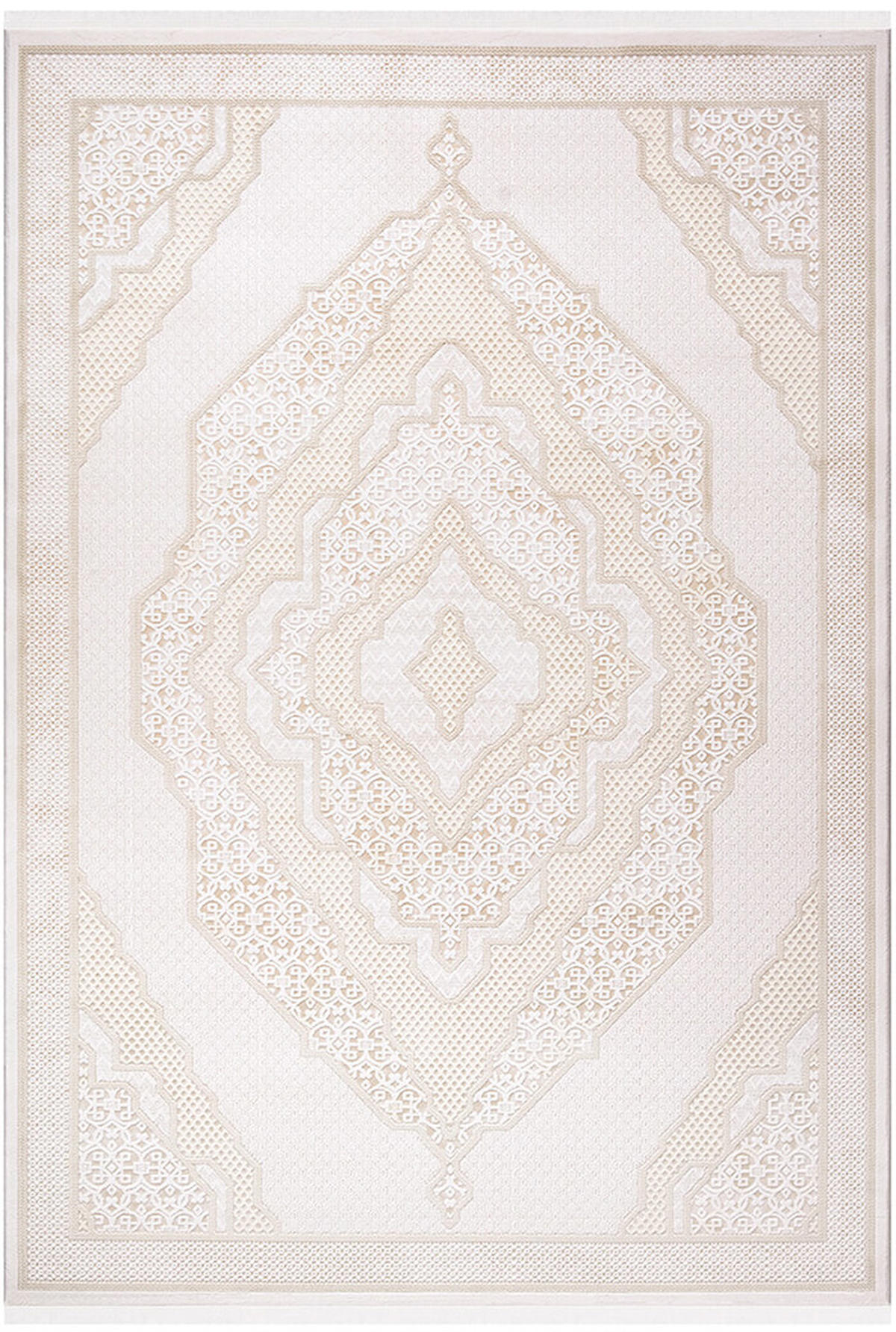 İpek Home Sardes 6457A Vizon 10 mm Akrilik Yıkanabilir Orta Kaymaz Pamuk Taban Dikdörtgen Makine Dokuma Antre-Çocuk Odası-Salon-Yatak Odası Halısı 120x180 cm