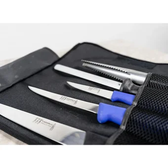 Lazoğlu 5 Parça Çantalı Balıkçı Bıçak Seti