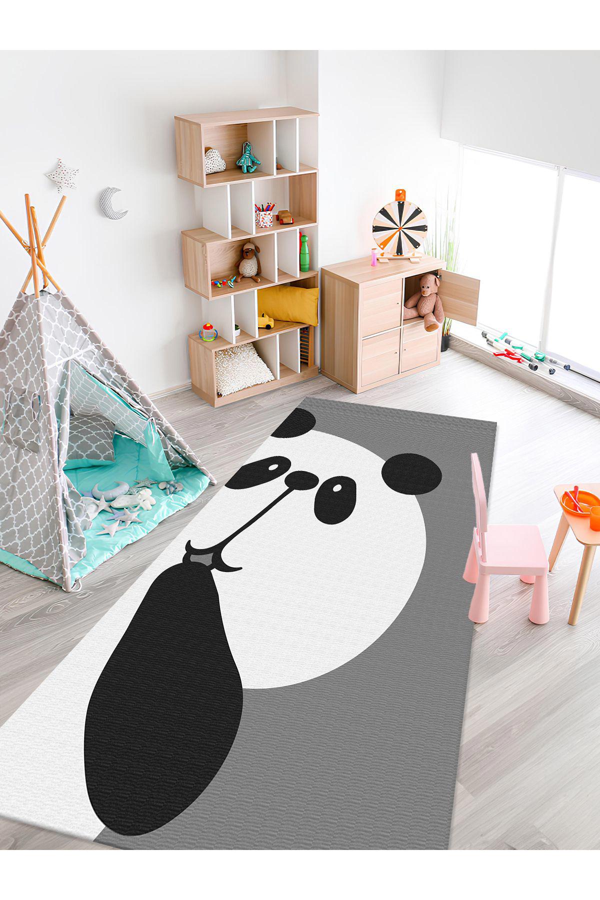 İnspira Çok Renkli 12 mm Polyester Toz Tutmaz Yıkanabilir İnce Kaymaz Lateks Taban Dikdörtgen Makine Dokuma Çocuk Odası Halısı 125x200 cm