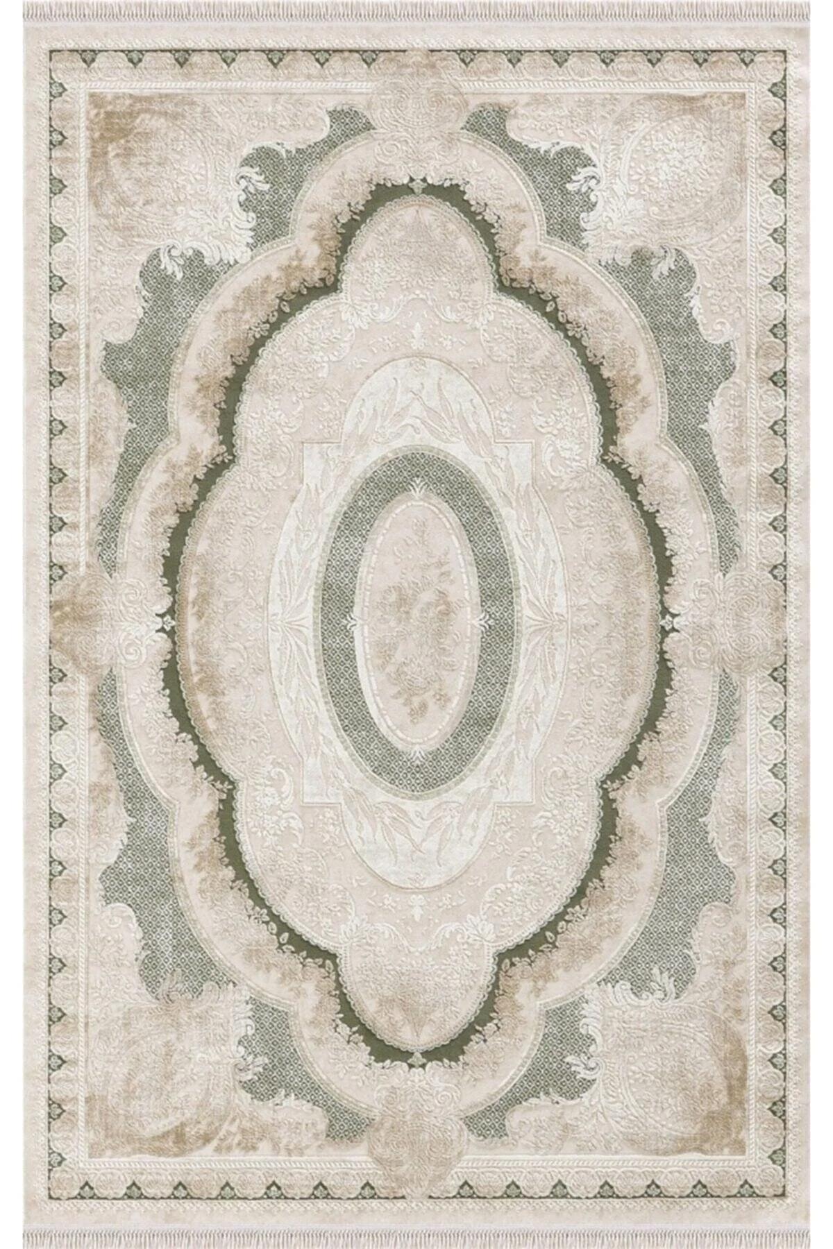 Merinos  Rodin 19774 Çok Renkli 11 mm Akrilik Antibakteriyel Yıkanabilir İnce Kaymaz Dikdörtgen Makine Dokuma Salon Halısı 80x500 cm