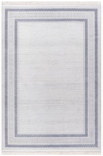 Dinarsu Arora 64879 Mavi 10 mm Akrilik Silinebilir Yıkanabilir Orta Kaymaz Dikdörtgen Makine Dokuma Oturma Odası-Salon Halısı 100x150 cm