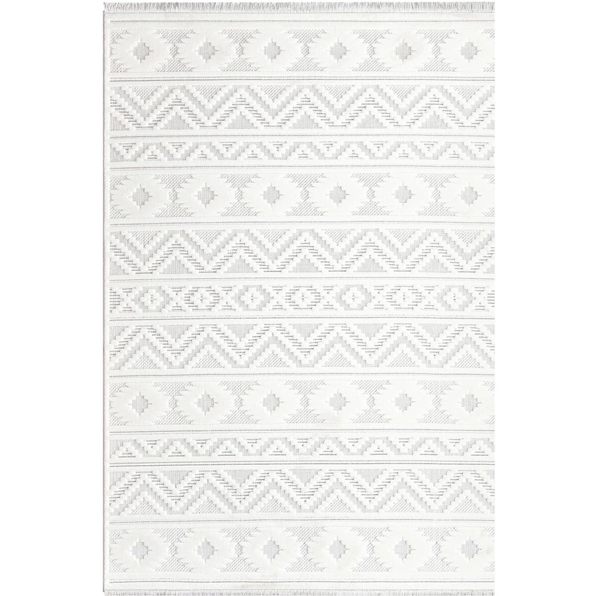 İpek Mekik Halı Almond 11406 Krem 10 mm Polyester Toz Tutmaz Yıkanabilir Orta Kaymaz Jüt Taban Geometrik Dikdörtgen Makine Dokuma Antre-Çocuk Odası-Salon-Yatak Odası Halısı 200x200 cm
