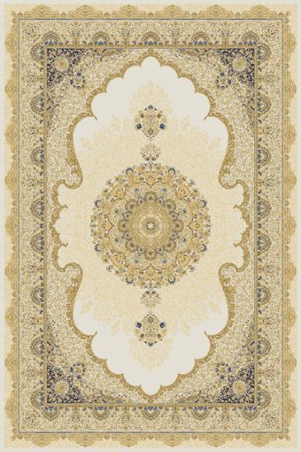 Tuğra Halı Sümer SM04 Beyaz 5 mm Polyester Yıkanabilir İnce Dikdörtgen Makine Dokuma Salon Halısı 70x100 cm