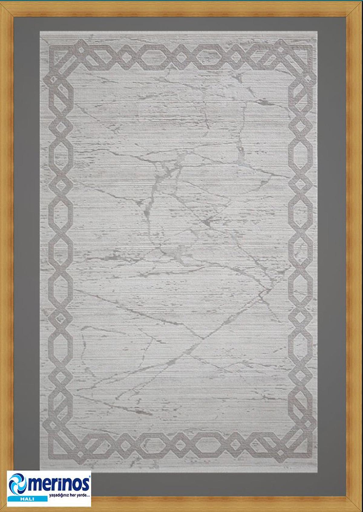Merinos Diyez Krem 10 mm Akrilik Toz tutmaz Yıkanabilir İnce Kaymaz Dikdörtgen Makine Dokuma Salon Halısı 120x180 cm