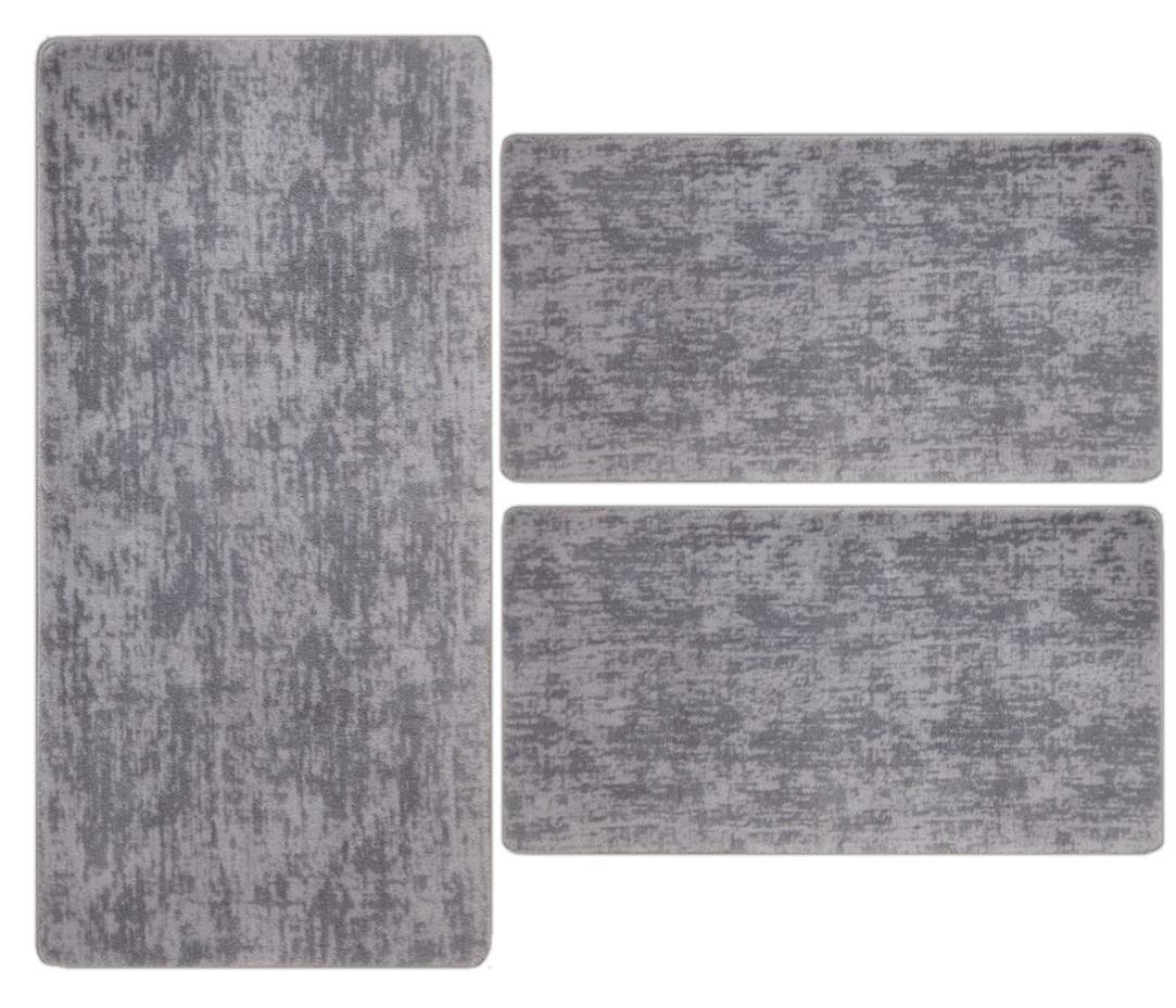 My Evilla Gri 14 mm Polyester Leke Tutmaz Yıkanabilir Kalın Kaymaz Jel Taban Oval Makine Dokuma Yatak Odası Halısı 160x230 cm