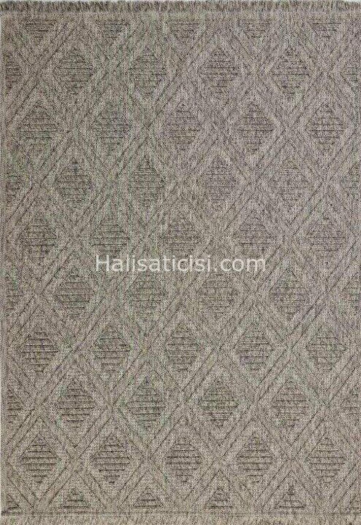 Gümüşsuyu Deco Garden 15772 Gri 4 mm Polipropilen Toz Tutmaz Yıkanabilir İnce Kaymaz Dikdörtgen Makine Dokuma Salon Halısı 80x300 cm