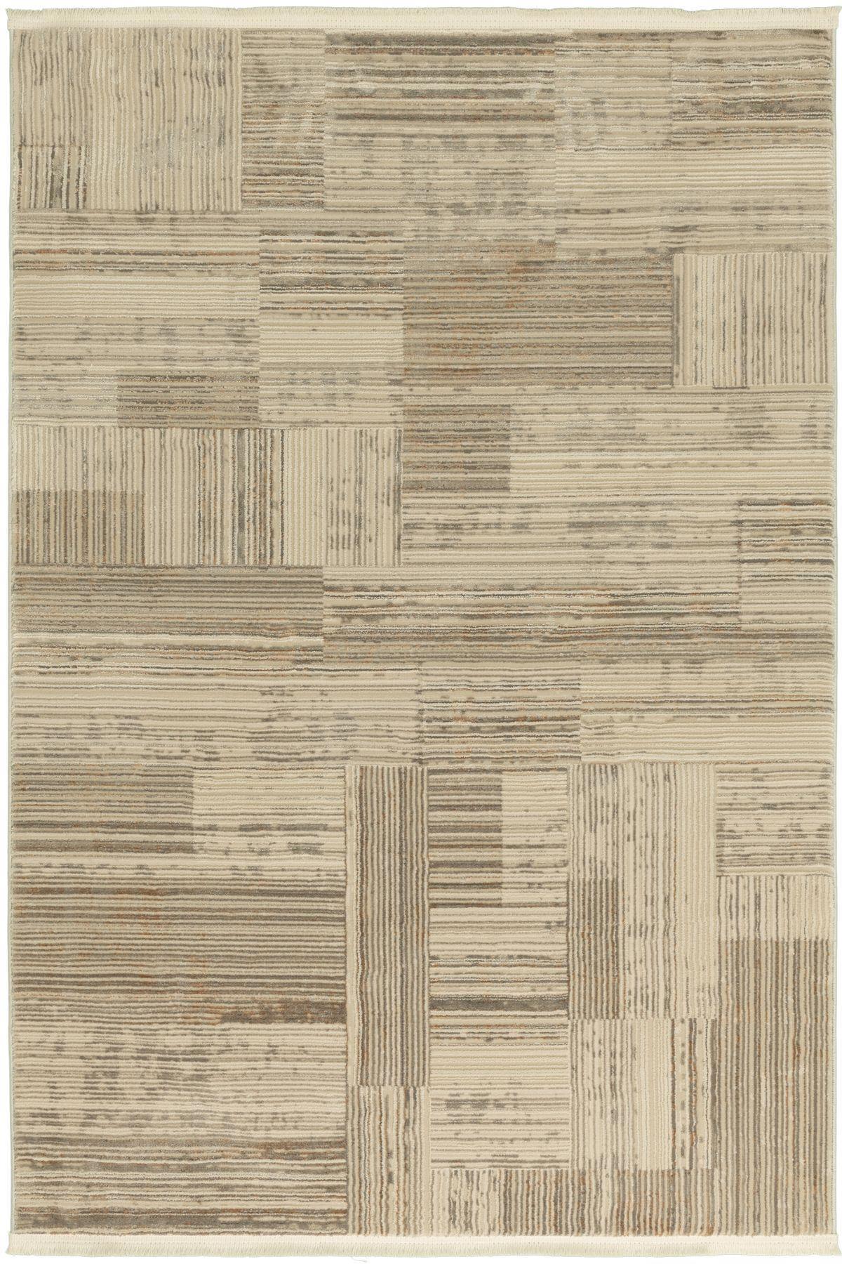 Tuğra Halı Peru PU04 Bej-Kahverengi 9 mm Polyester Toz Tutmaz Yıkanabilir İnce Dikdörtgen Makine Dokuma Antre-Oturma Odası-Salon-Yatak Odası Halısı 80x500 cm