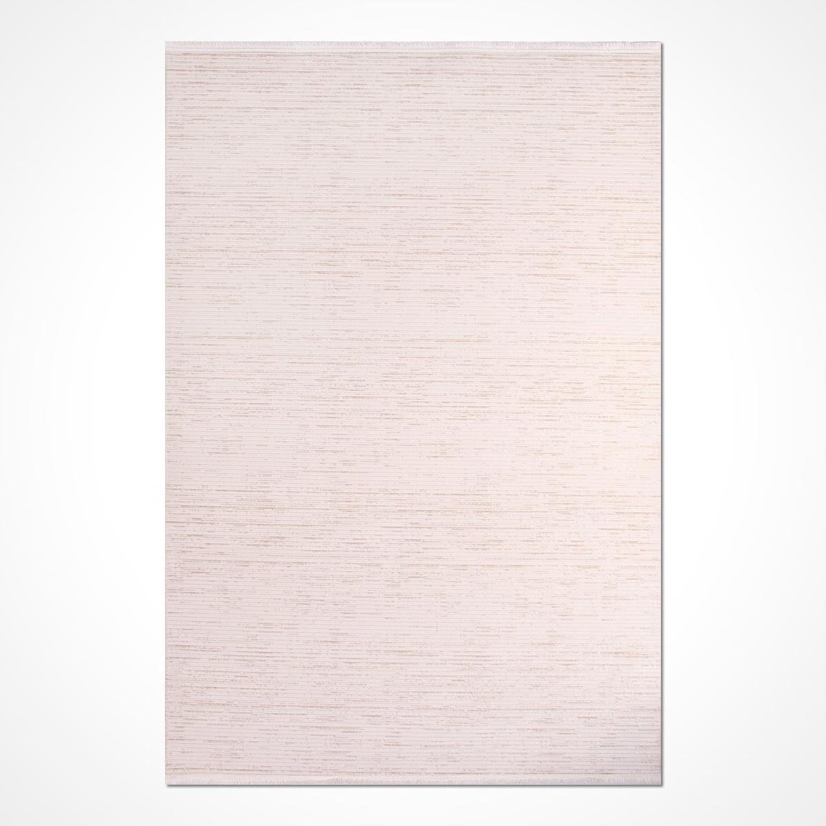 Crea Halı Filika 11301 Krem 8 mm Akrilik Toz Tutmaz Yıkanabilir İnce Dikdörtgen Makine Dokuma Salon Halısı 200x290 cm