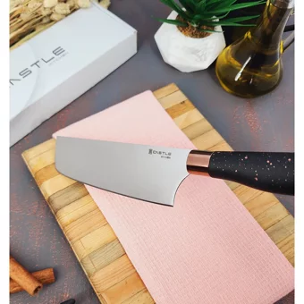 Castle Kitchen Black Copper Serisi 3 Lü Mutfak Bıçak Seti ( Nakiri - Börek Salata - Sıyırma Doğrama )