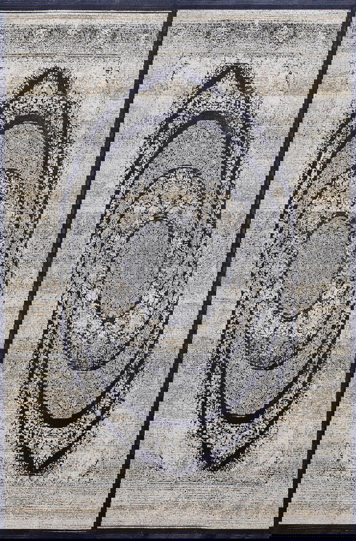 Artemis Halı Bella 6470A Lacivert Akrilik Yıkanabilir İnce Kaymaz Jüt Taban Dikdörtgen Makine Dokuma Salon Halısı 120x200 cm