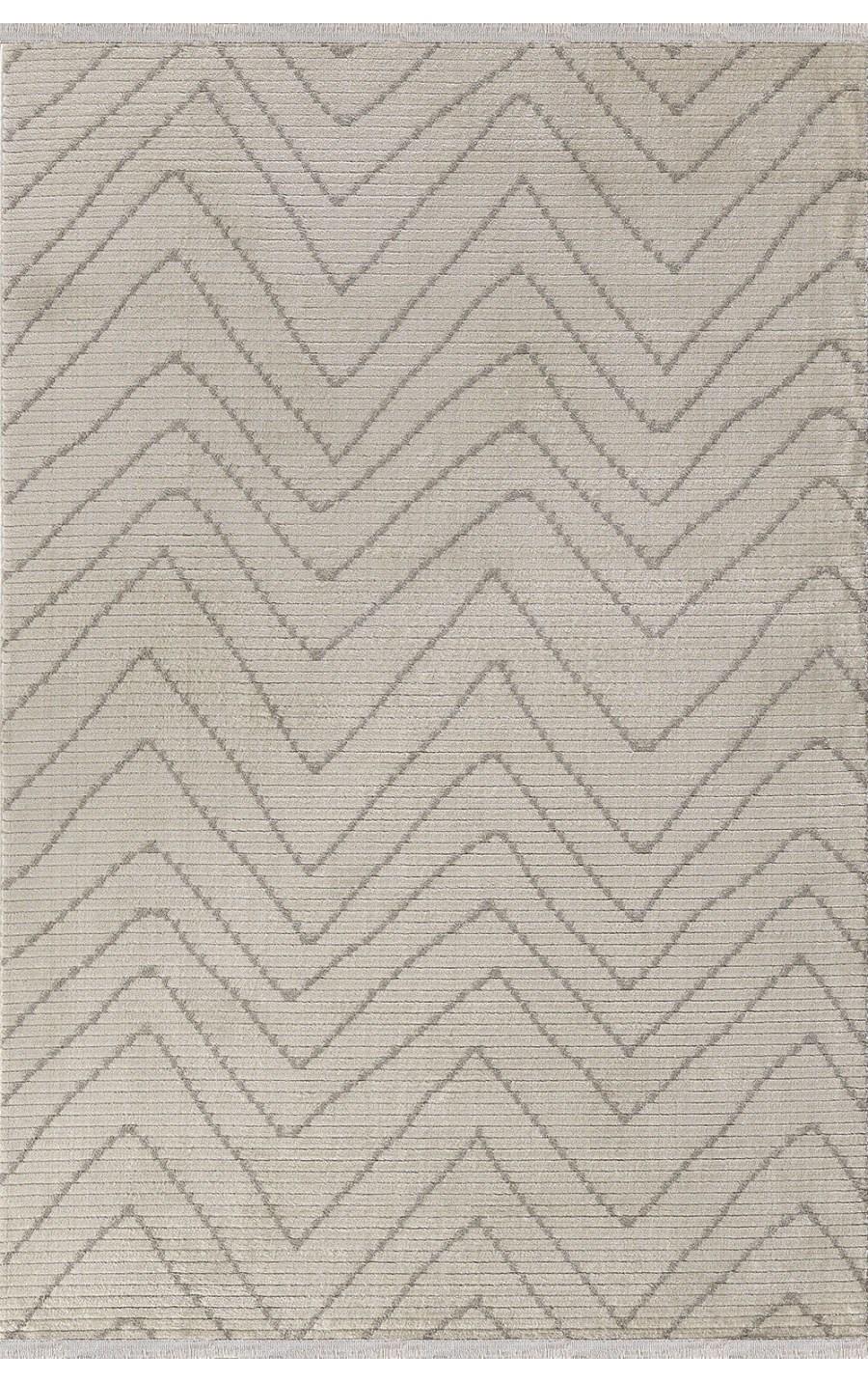 Padişah Bono Krem 7 mm Polyester Yumuşak Yıkanabilir İnce Kaymaz Dikdörtgen Makine Dokuma Salon Halısı 140x200 cm