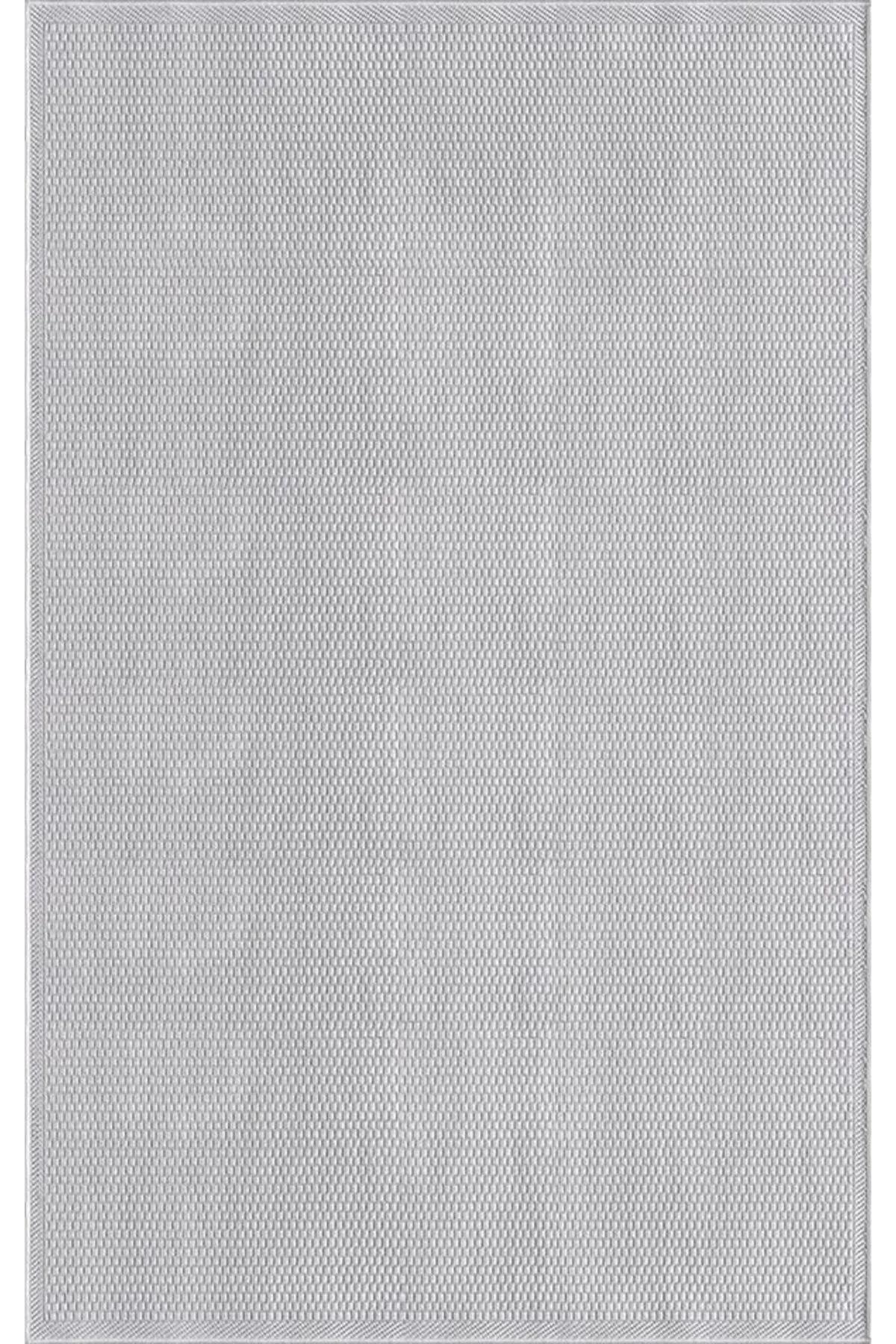Merinos  Toronto 16561 Gri 12 mm Akrilik Antibakteriyel Yıkanabilir Kalın Kaymaz Dikdörtgen Makine Dokuma Salon Halısı 100x150 cm