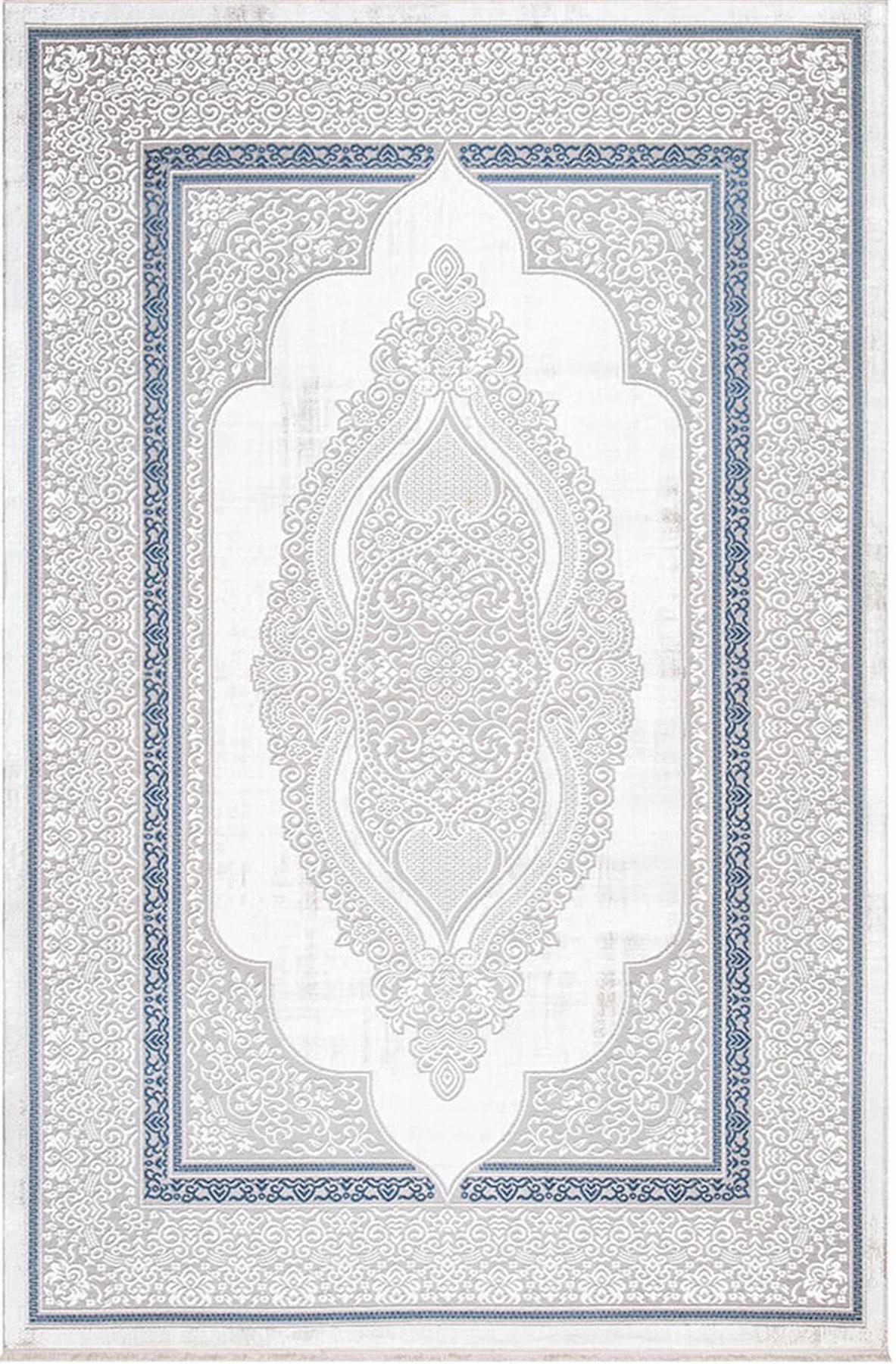İpek Mekik Halı Gordion 16106 Gri 8 mm Polyester Yıkanabilir Orta Kaymaz Pamuk Taban Dikdörtgen Makine Dokuma Antre-Çocuk Odası-Salon-Yatak Odası Halısı 80x300 cm