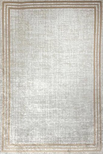 Merinos  Diamond Nerissa Altın - Vizon 3 mm Akrilik Yıkanabilir İnce Kaymaz Dikdörtgen Makine Dokuma Salon Halısı 100x250 cm