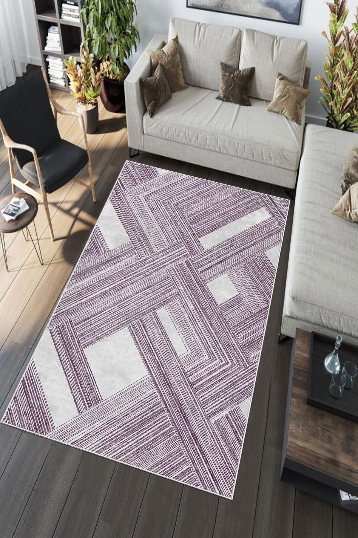 Aldora A139 Çok Renkli 9 mm Deri Yıkanabilir İnce Kaymaz Dikdörtgen Makine Dokuma Salon Halısı 100x300 cm