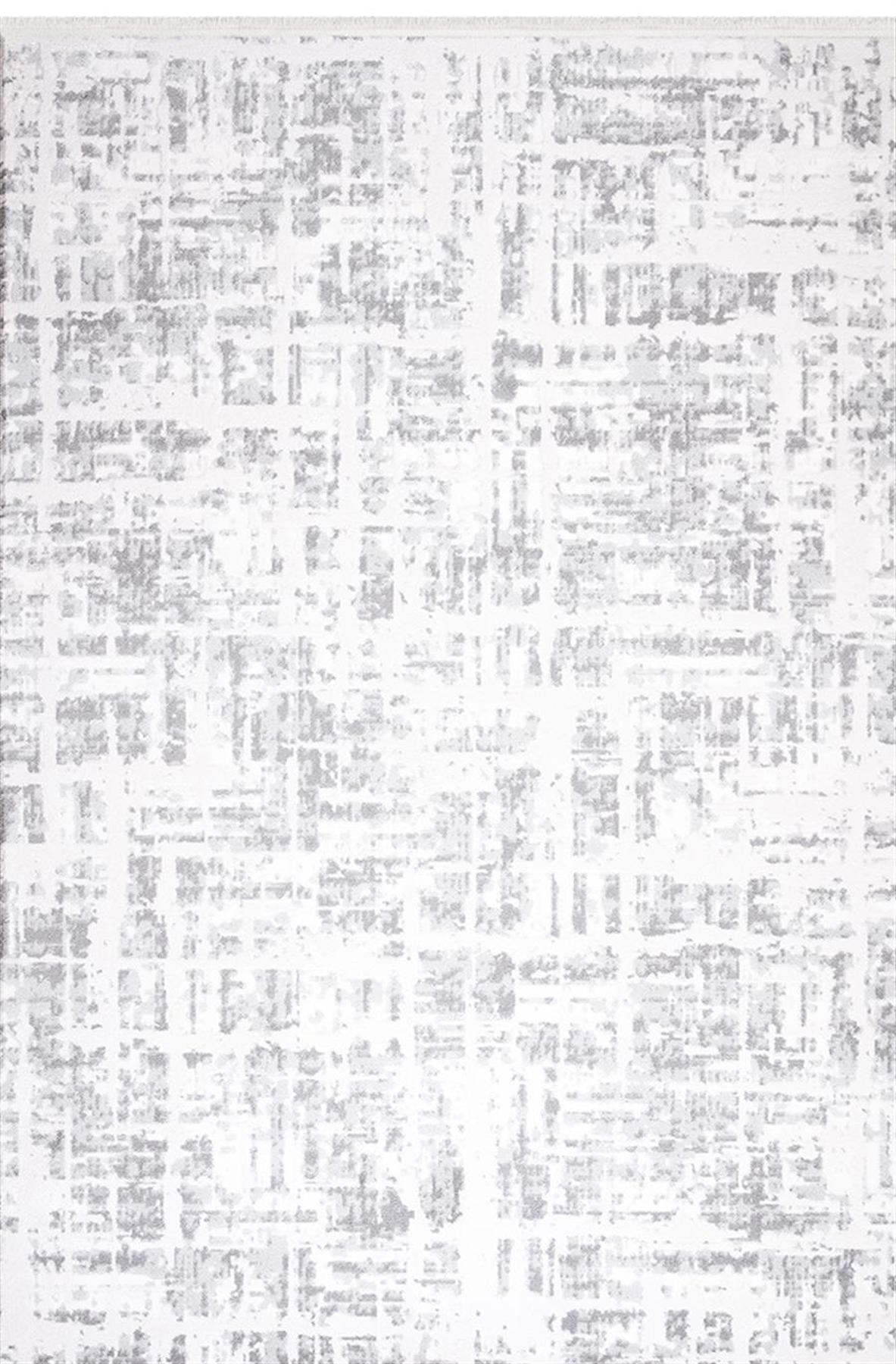 İpek Mekik Halı Lapena 11561 Gri 10 mm Akrilik Yıkanabilir Orta Kaymaz Pamuk Taban Dikdörtgen Makine Dokuma Antre-Çocuk Odası-Salon-Yatak Odası Halısı 160x350 cm