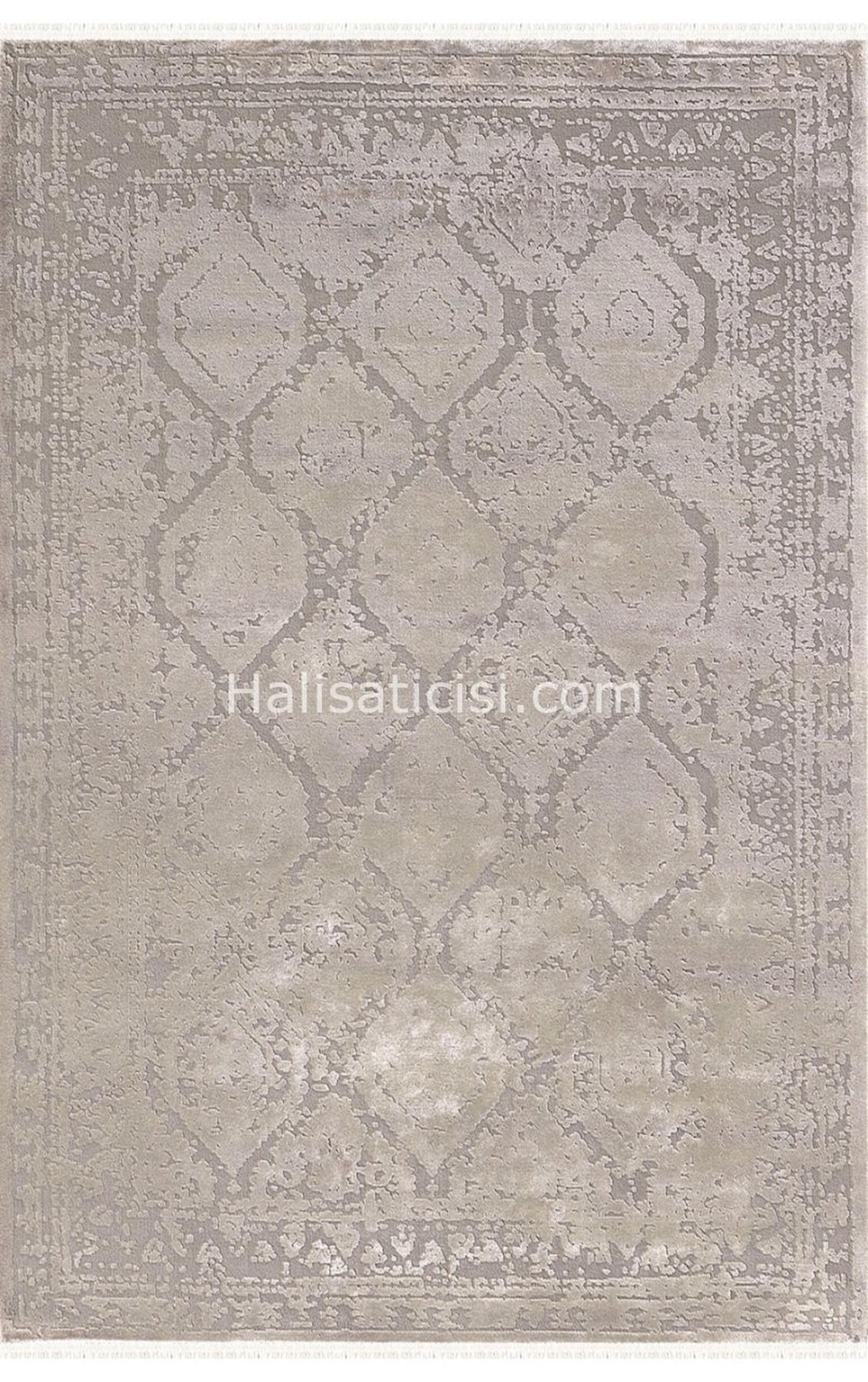 Padişah Viva 34668 Krem 8 mm Bambu-Viskon Toz Tutmaz Yıkanabilir İnce Dikdörtgen Makine Dokuma Salon Halısı 160x230 cm