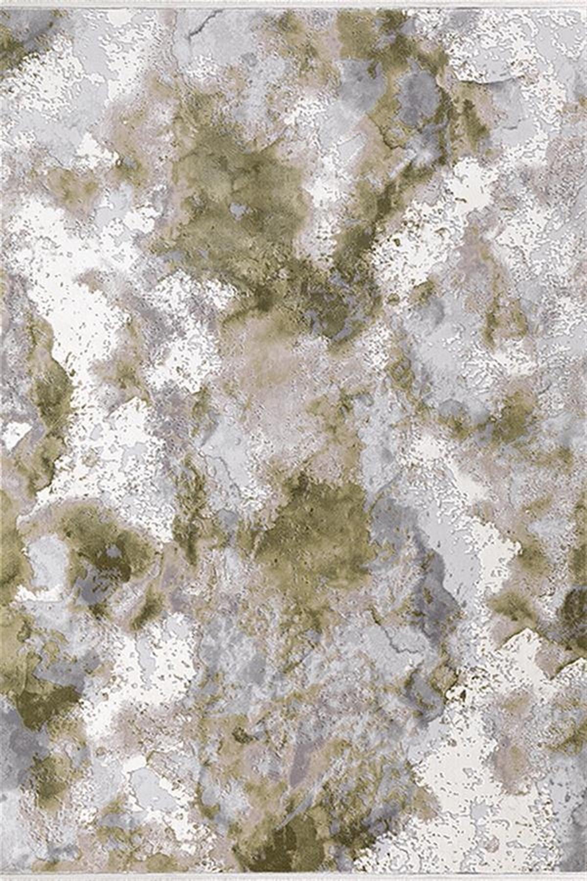 Efsane Halı Astra 31978 Yeşil 13 mm Akrilik Silinebilir Yıkanabilir Kalın Kaymaz Dikdörtgen Makine Dokuma Oturma Odası Halısı 120x170 cm
