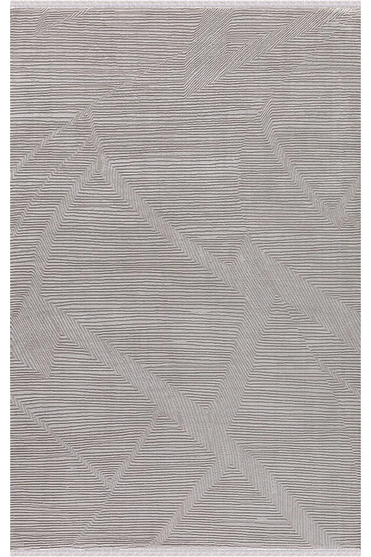 Merinos  Recycle 38446 Kahverengi 12 mm Akrilik Toz Tutmaz Yıkanabilir Kalın Kaymaz Dikdörtgen Makine Dokuma Salon Halısı 80x300 cm