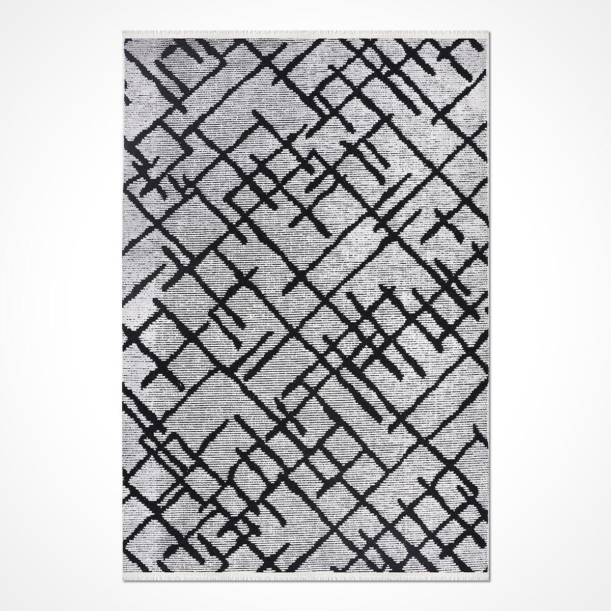 Crea Halı Rain 7325S Krem 7 mm Pamuk-Polyester Toz Tutmaz Yıkanabilir İnce Dikdörtgen Makine Dokuma Salon Halısı 80x300 cm