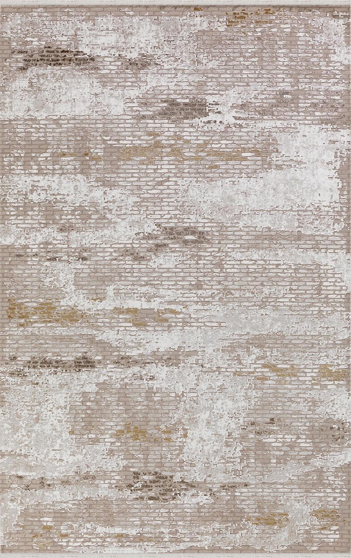 Merinos  Thales 31944 Çok Renkli 11 mm Akrilik Yıkanabilir Kalın Kaymaz Dikdörtgen Makine Dokuma Salon Halısı 80x150 cm