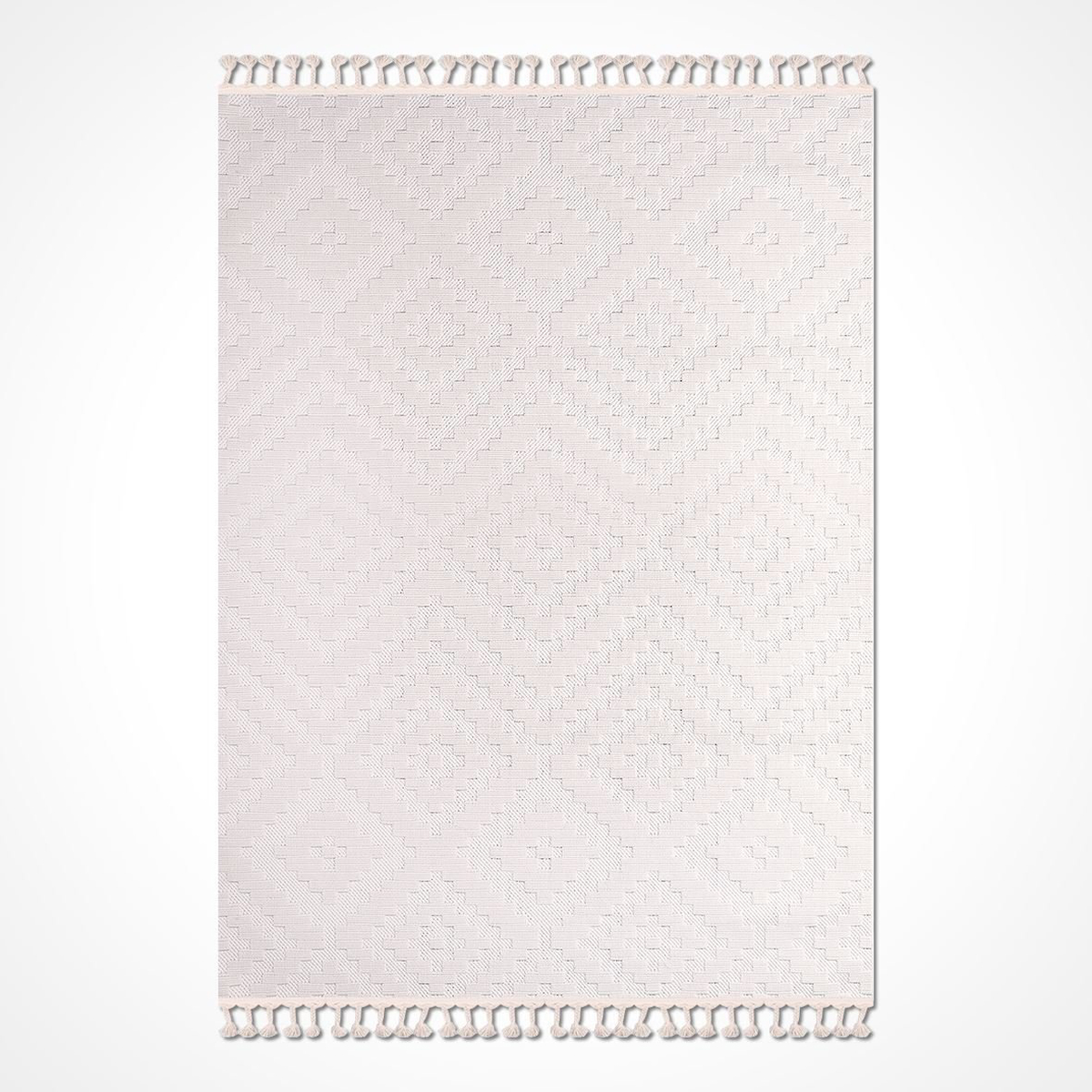 Crea Halı Liza 18550 Krem 10 mm Polyester Toz Tutmaz Yıkanabilir Orta Soyut Temalı Dikdörtgen Makine Dokuma Salon Halısı 180x350 cm