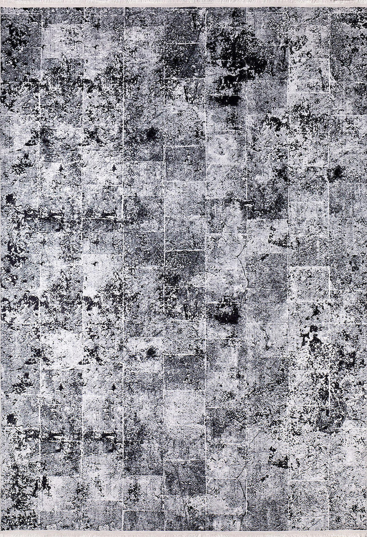 Halı Atölyesi HA214 Antrasit - Siyah 5 mm Pamuk Hipoalerjenik Yıkanabilir İnce Kaymaz Taban Dikdörtgen Makine Dokuma Salon Halısı 120x180 cm