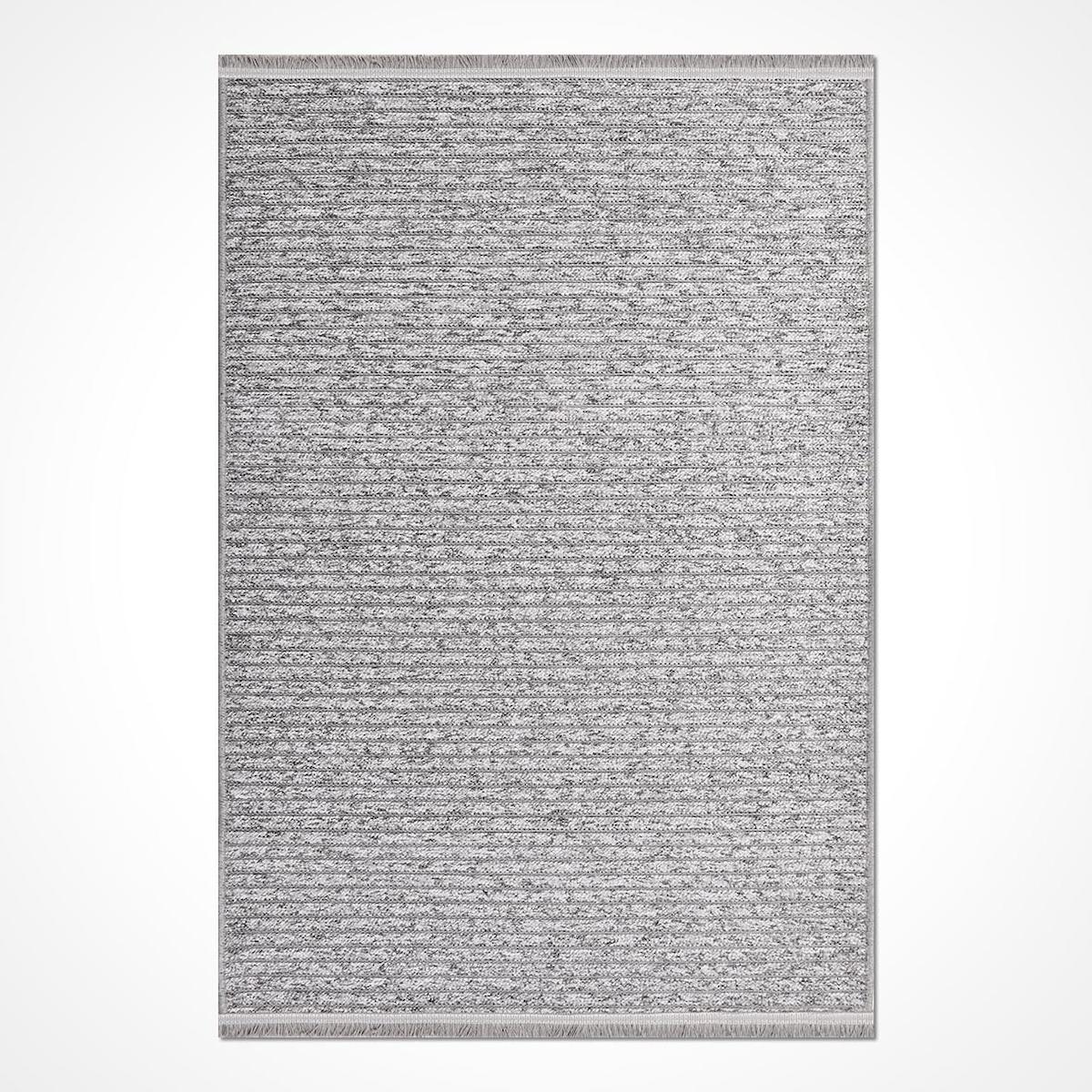 Crea Halı Liya 8262S Krem 7 mm Antibakteriyel Yıkanabilir İnce Kaymaz Dikdörtgen Makine Dokuma Salon Halısı 80x400 cm