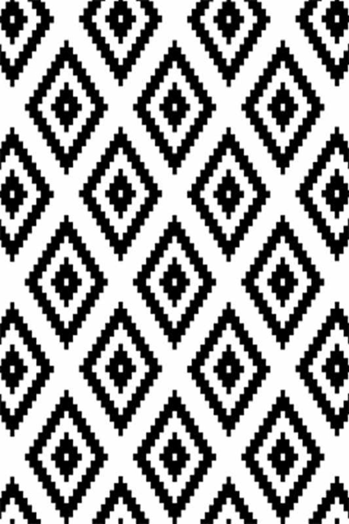Hitit 4014 Beyaz 5 mm Polyester Leke Tutmaz Yıkanabilir İnce Kaymaz Dikdörtgen Makine Dokuma Salon Halısı 100x300 cm