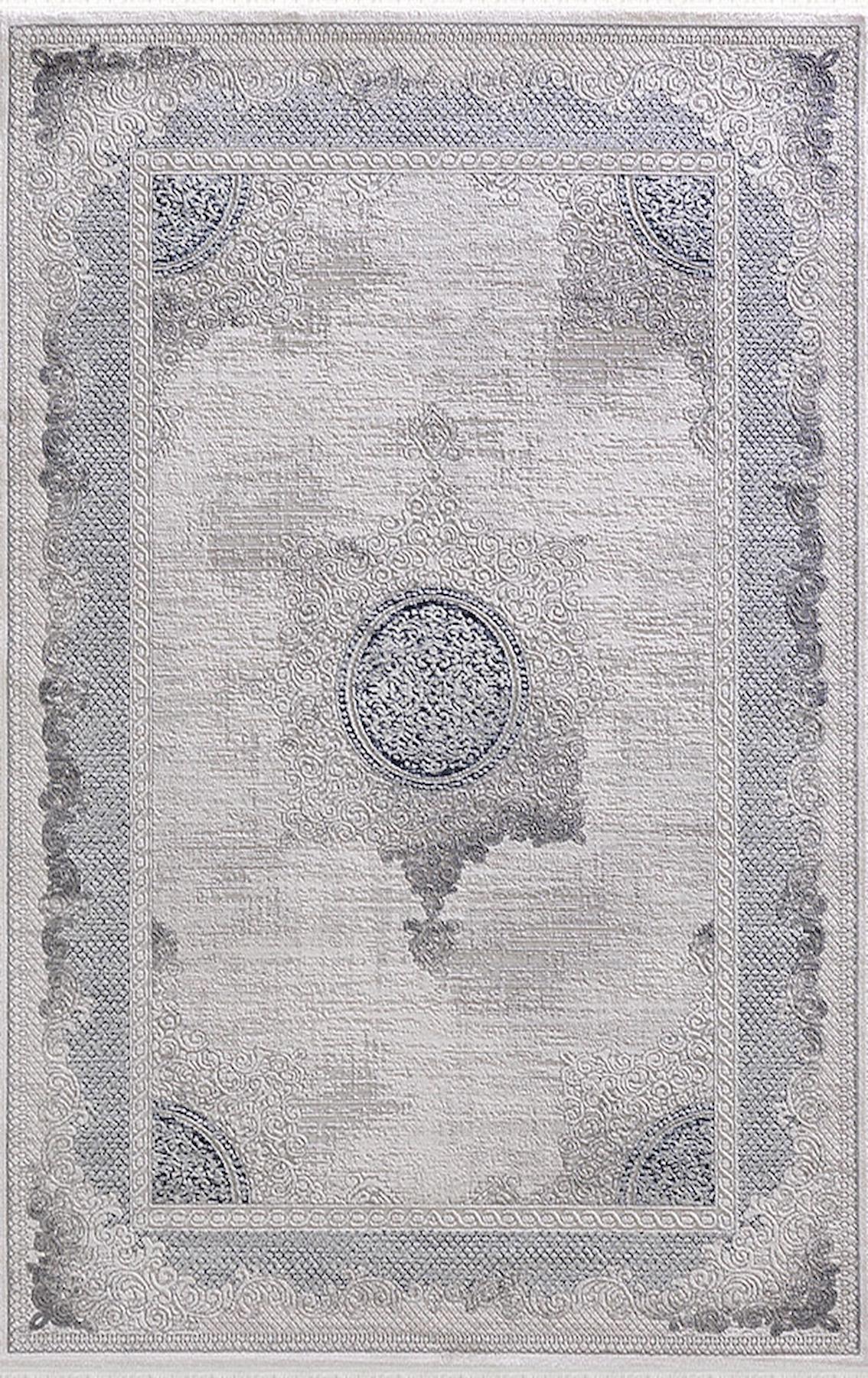 Merinos Diyez 34929 Çok Renkli 9 mm Akrilik Yıkanabilir İnce Kaymaz Dikdörtgen Makine Dokuma Salon Halısı 120x120 cm