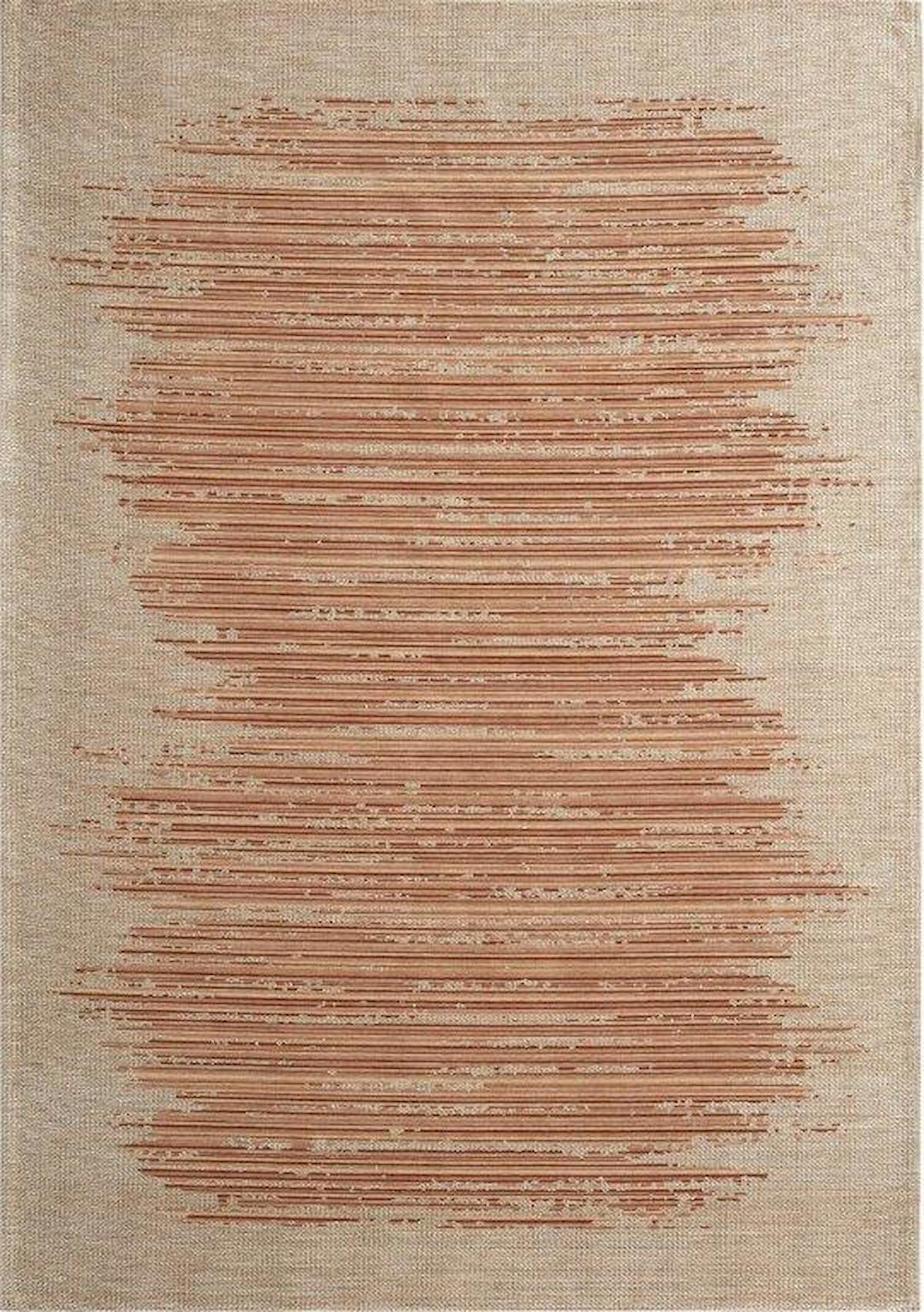 Gümüşsuyu Retro 14348 Kahverengi 4 mm Pamuk Toz Tutmaz Yıkanabilir İnce Kaymaz Dikdörtgen Makine Dokuma Salon Halısı 100x300 cm