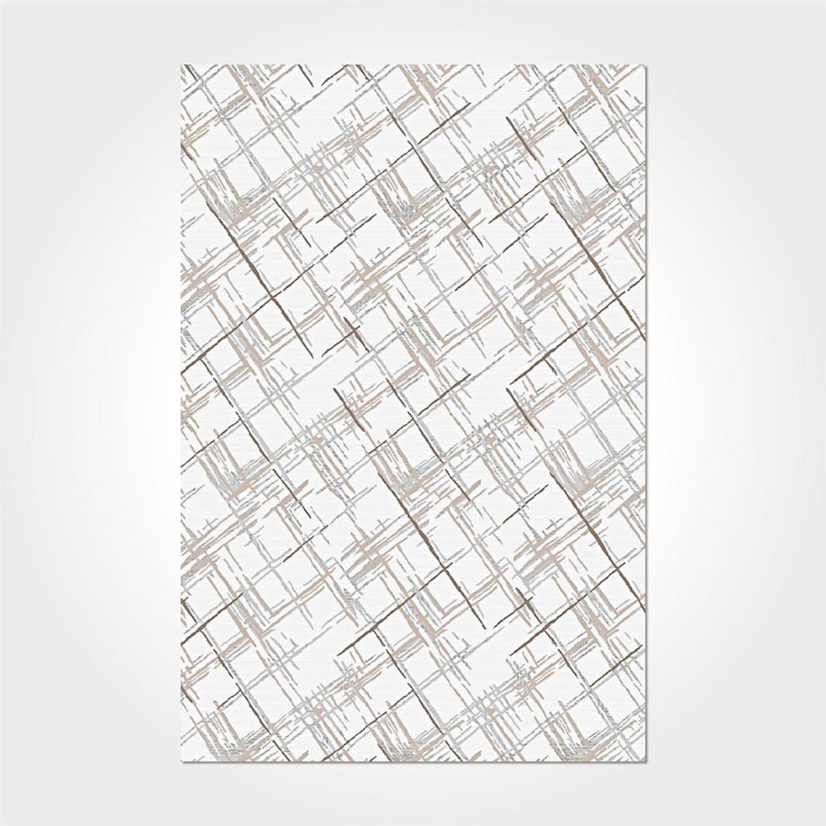 Crea Halı Argilla 15952K Gri 10 mm Akrilik Antibakteriyel Yıkanabilir Orta Pamuk Taban Soyut Temalı Dikdörtgen Makine Dokuma Salon Halısı 200x300 cm
