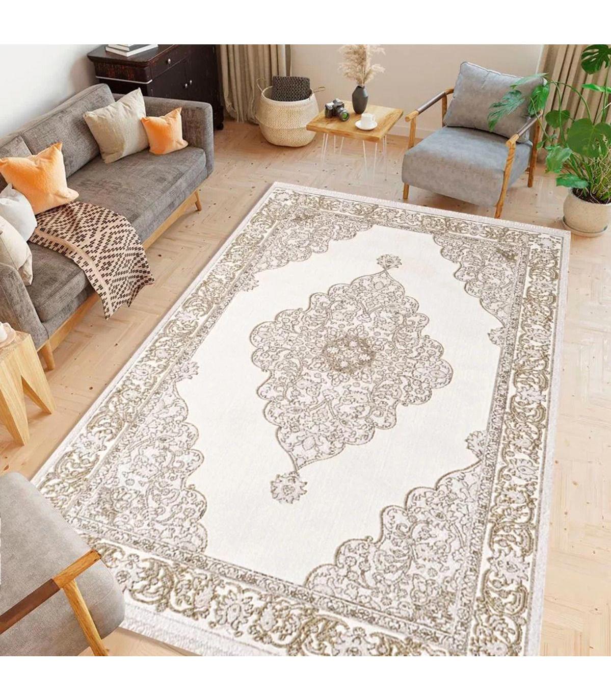 Pierre Cardin Prime Çok Renkli 12 mm Akrilik Yumuşak Yıkanabilir Kalın Kaymaz Dikdörtgen Makine Dokuma Salon Halısı 100x180 cm