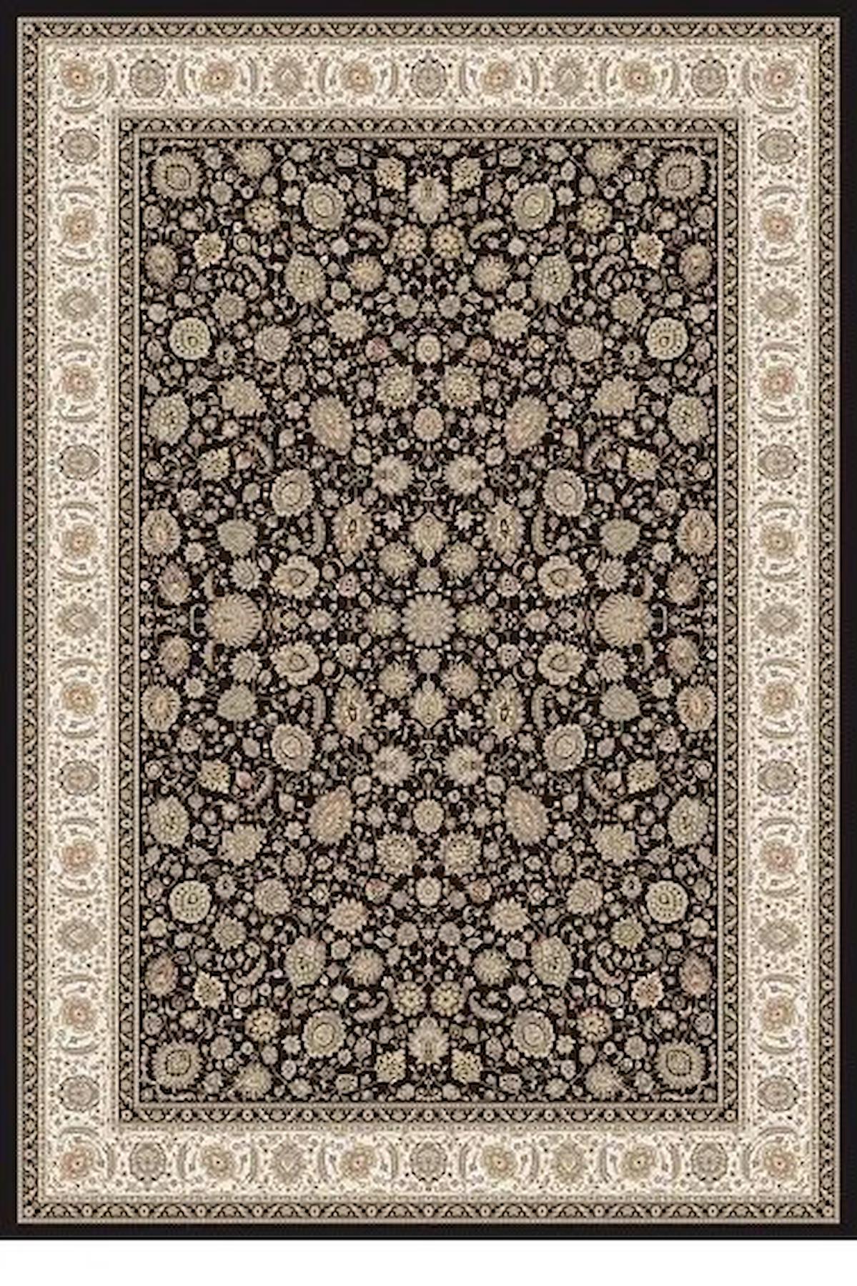 Kreasyon Halı IS002 Krem Viskon Yıkanabilir Kalın Pamuk Taban Dikdörtgen Makine Dokuma Salon Halısı 160x230 cm