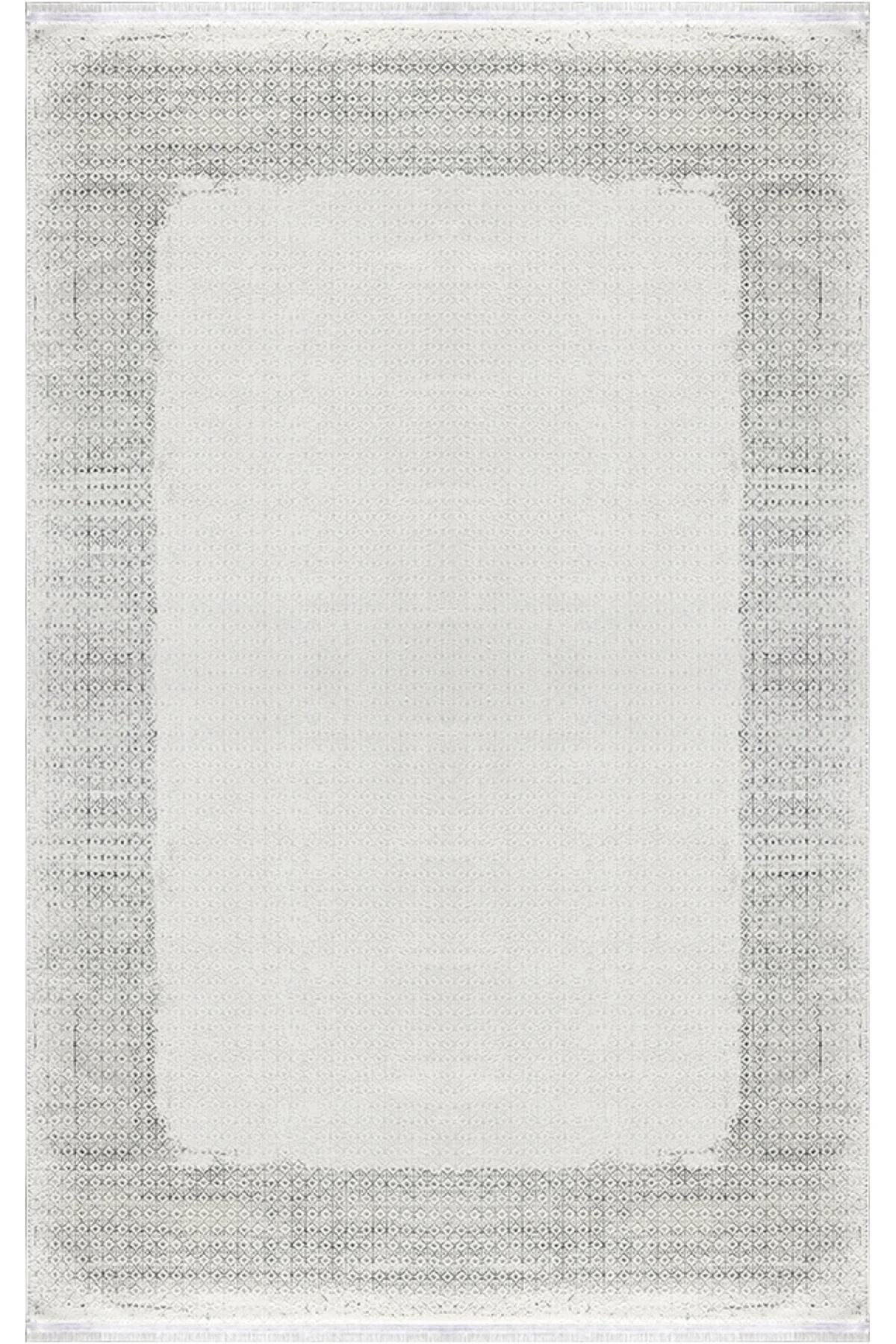 Padişah Aspen 62743 Gri 2 mm Polyester Toz Tutmaz Yıkanabilir İnce Dikdörtgen Makine Dokuma Salon Halısı 160x230 cm