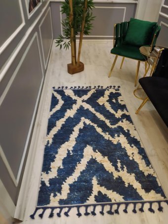 Doruklar Home Collection Krem 0.8 mm Mikropolyester Leke Tutmaz Yıkanabilir Orta Kaymaz Suni Deri Taban Dikdörtgen Makine Dokuma Salon Halısı 80x150 cm