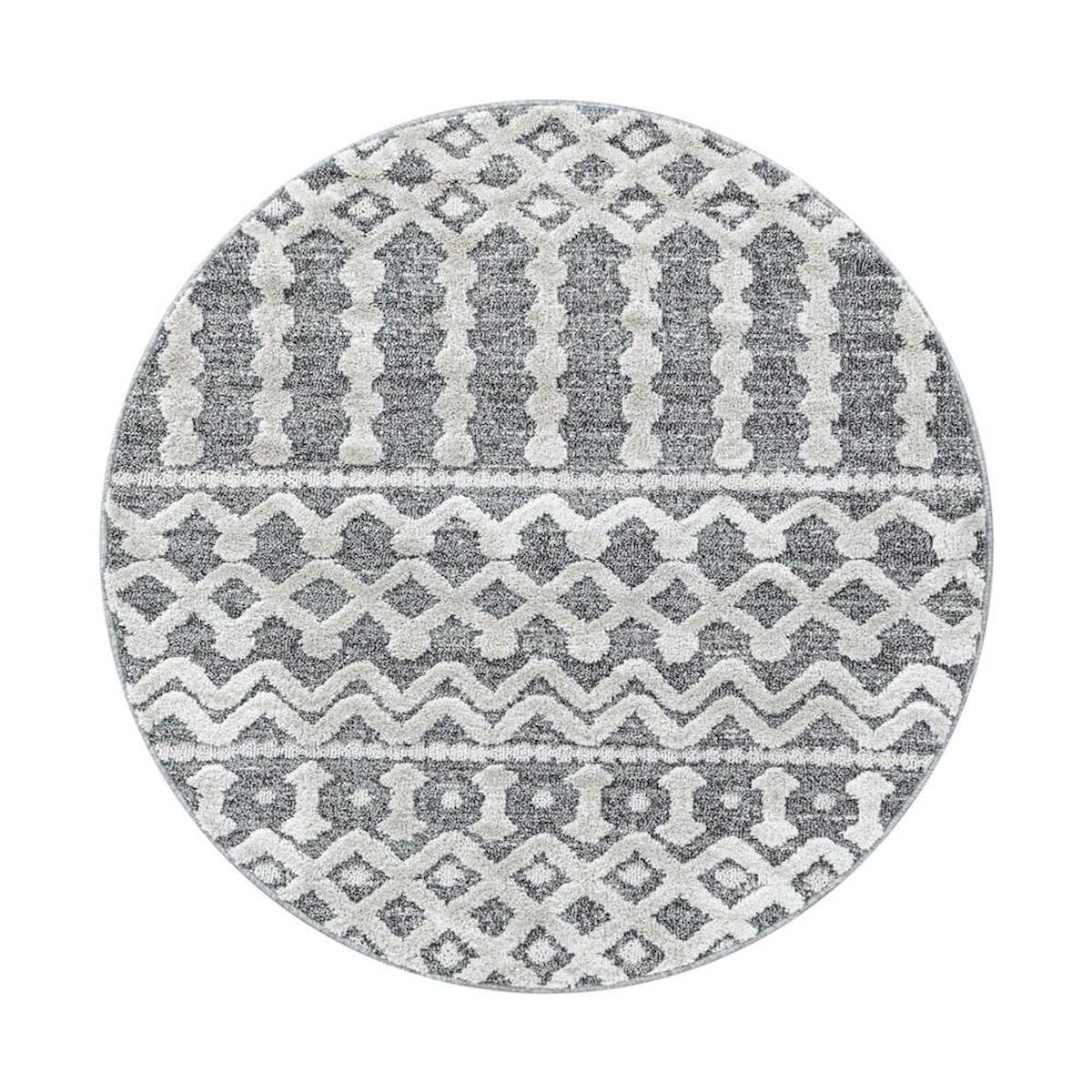 Carpettex Gri 20 mm Polipropilen Antialerjenik Yıkanabilir Kalın Kaymaz Taban Üç Boyutlu Dikdörtgen Makine Dokuma Antre-Salon-Yatak Odası Halısı 120x180 cm