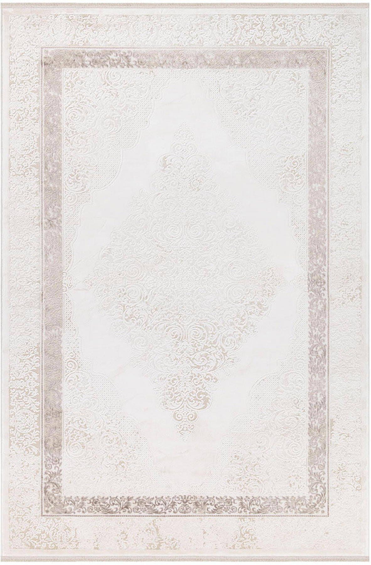İpek Home Allures 12246 Bej-Kahverengi 8 mm Akrilik Yalıtıma Yardımcı Yıkanabilir Orta Kaymaz Pamuk Taban Dikdörtgen Makine Dokuma Salon Halısı 80x150 cm