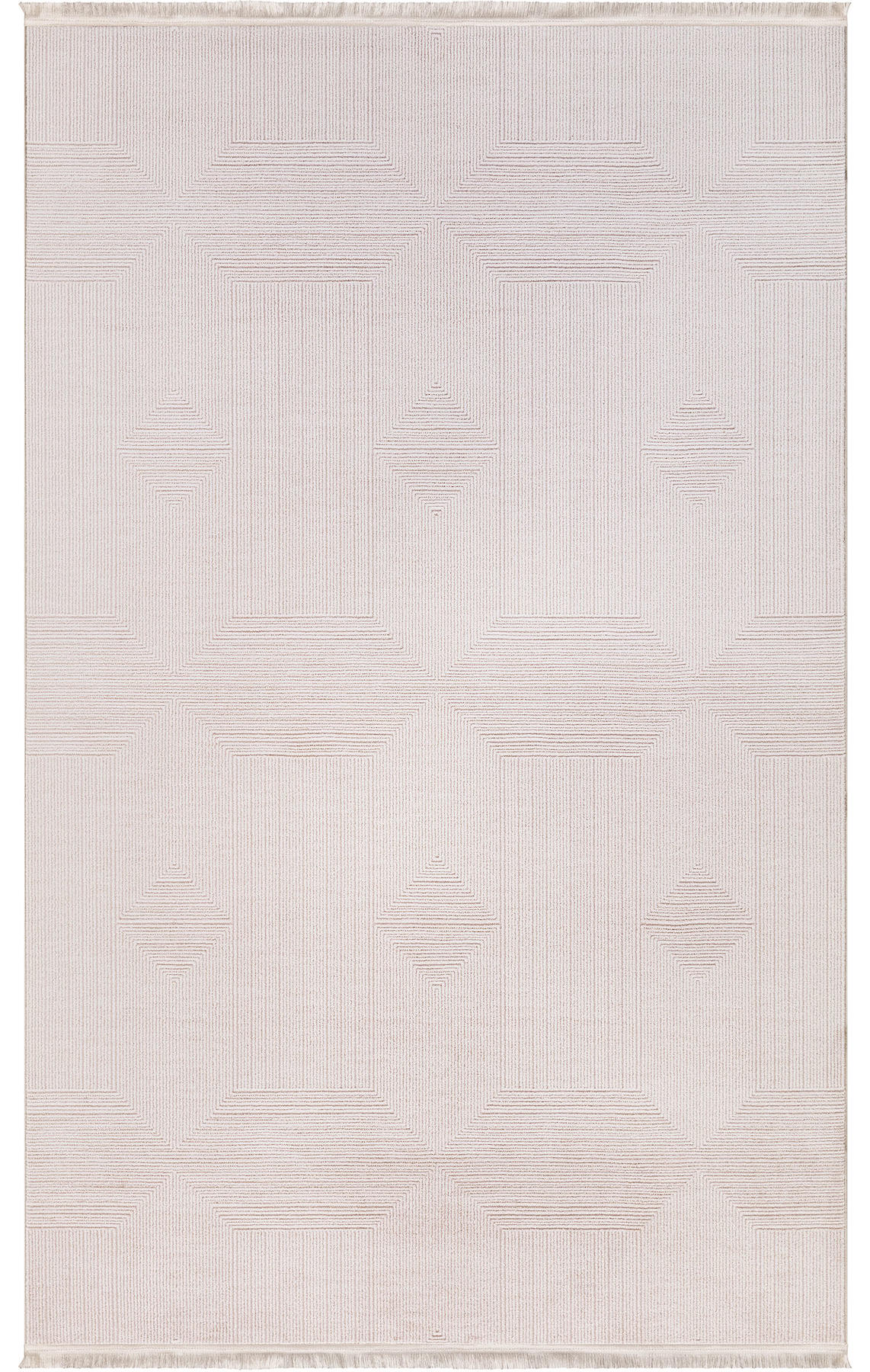 İpek Home Kazaz 2313A Pembe 11 mm Akrilik Yıkanabilir Orta Kaymaz Jüt Taban Dikdörtgen Makine Dokuma Antre-Çocuk Odası-Salon-Yatak Odası Halısı 120x180 cm