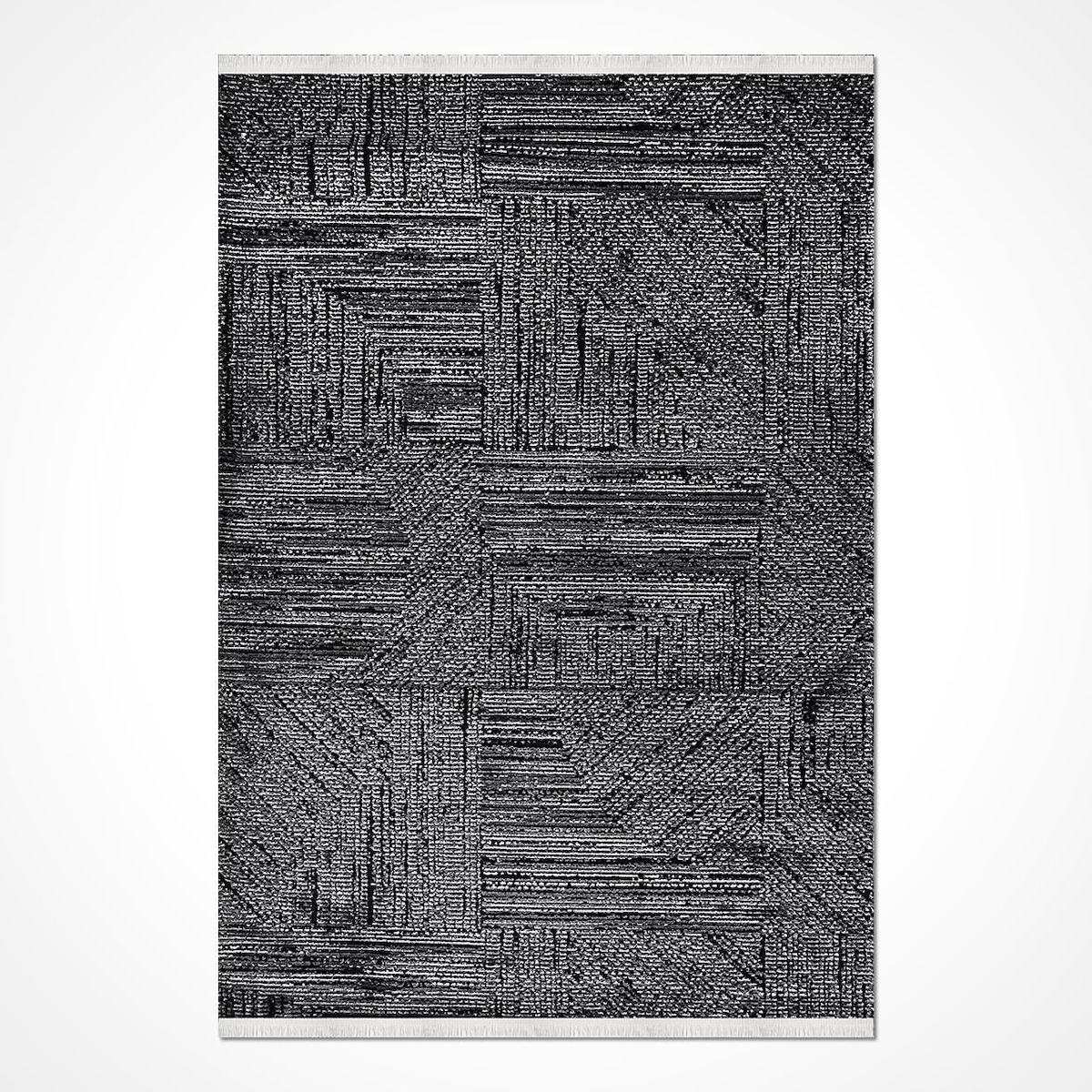 Crea Halı Alabar 1153AK Krem 8 mm Akrilik Yıkanabilir Orta Soyut Temalı Dikdörtgen Makine Dokuma Salon Halısı 200x200 cm