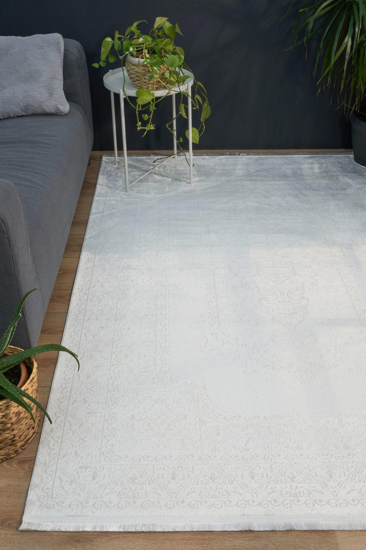 Apex Riena 1121 Çok Renkli Pamuk Yıkanabilir İnce Kaymaz Jüt Taban Dikdörtgen Makine Dokuma Salon Halısı 80x200 cm