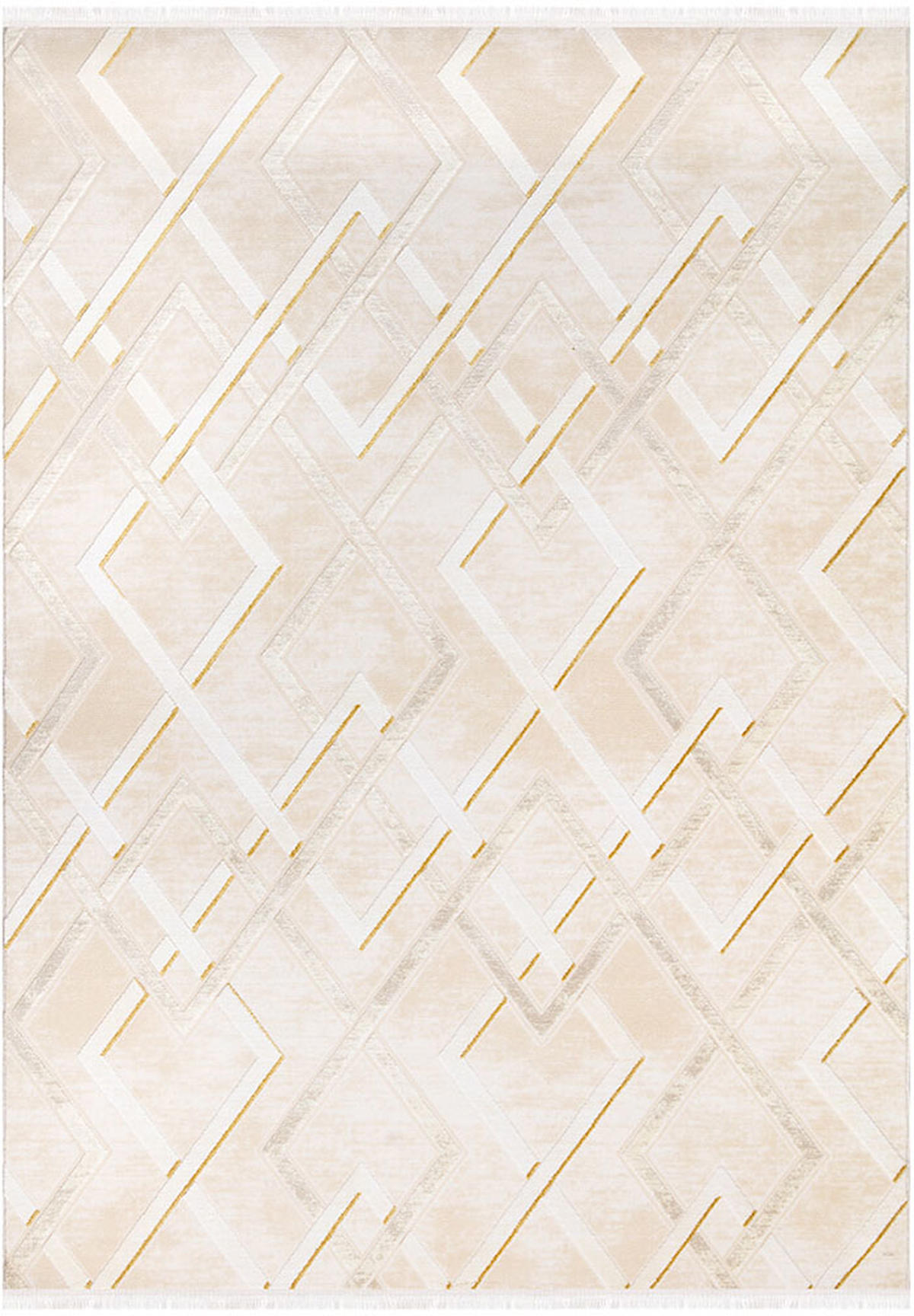 İpek Home Gaspara 14950 Bej 13 mm Akrilik Yıkanabilir Orta Kaymaz Dikdörtgen Makine Dokuma Antre-Çocuk Odası-Salon-Yatak Odası Halısı 120x180 cm